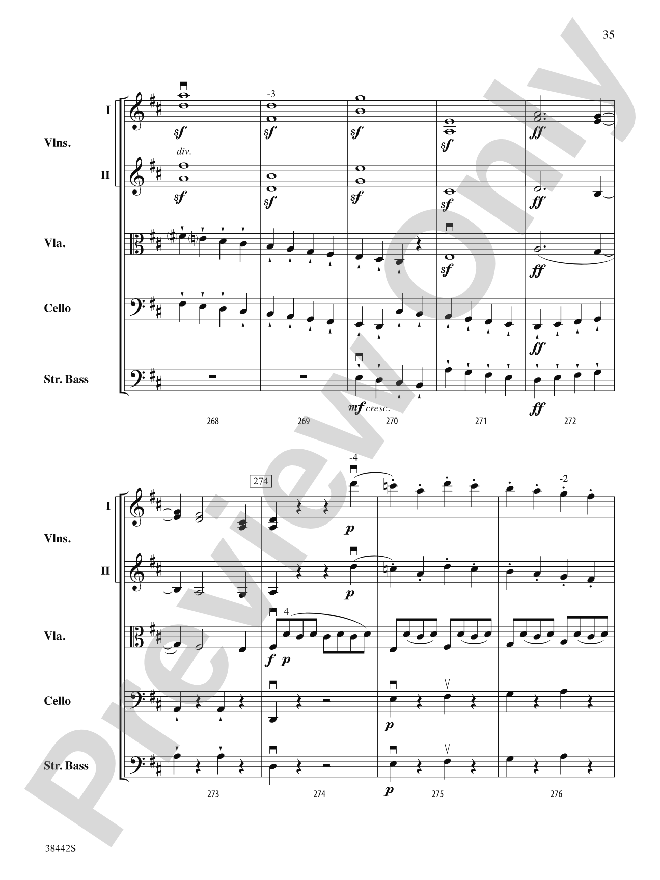 Sonata, Op. 10, No. 3: String Orchestra Conductor Score & Parts