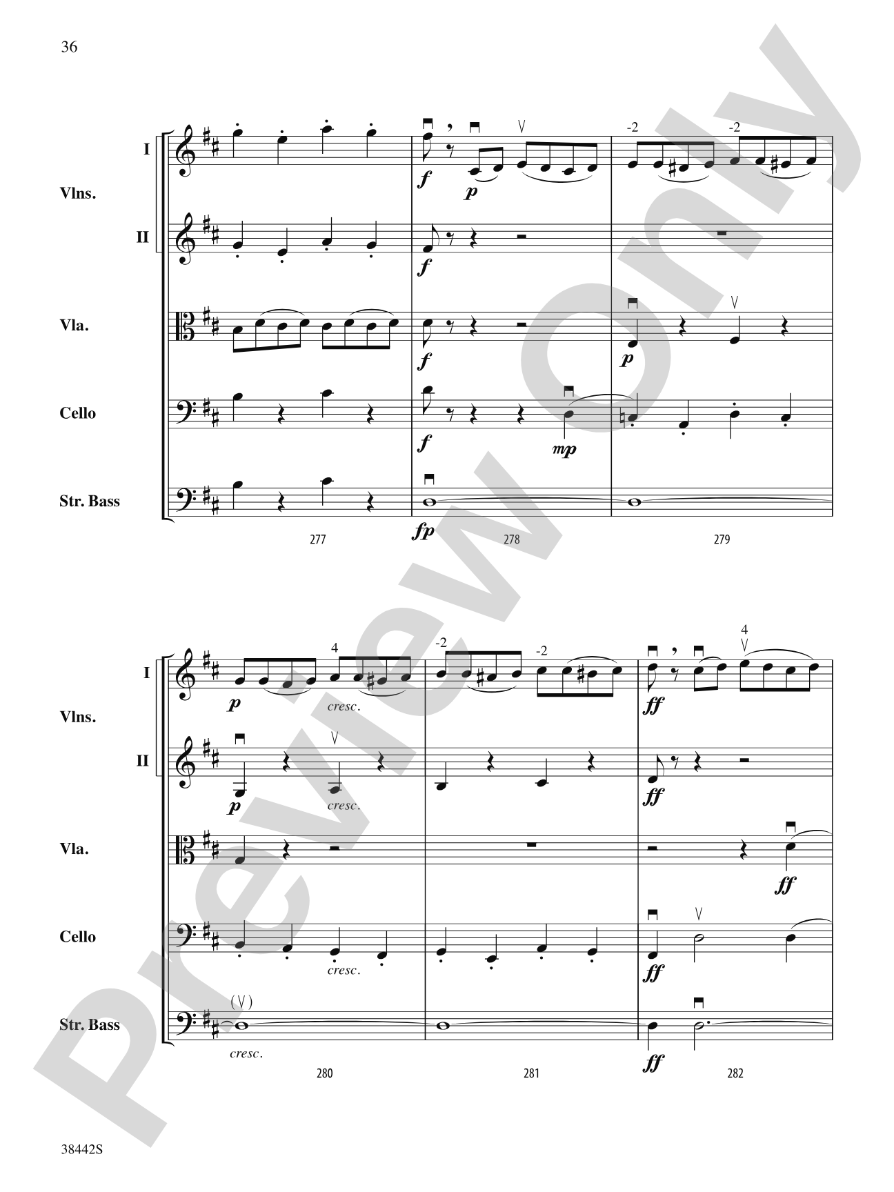Sonata, Op. 10, No. 3: String Orchestra Conductor Score & Parts