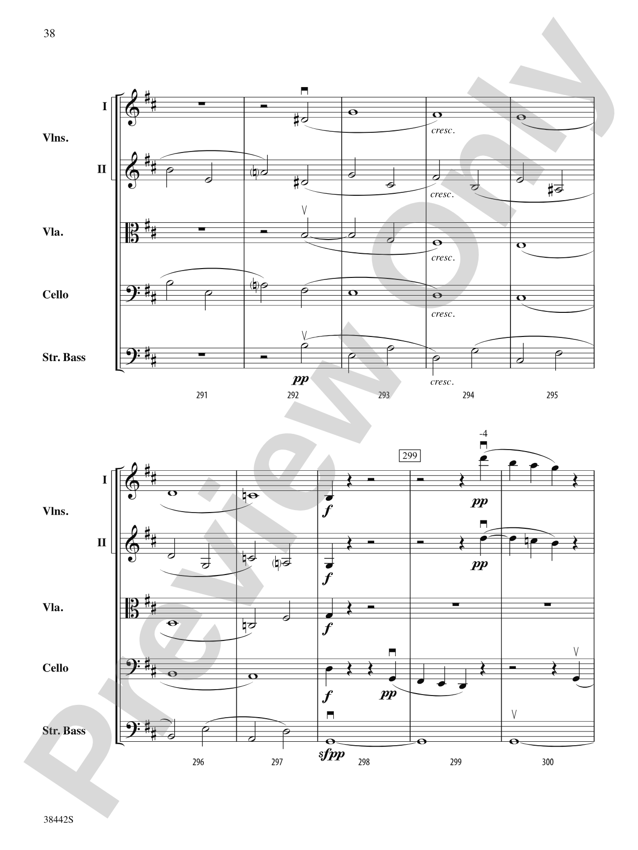 Sonata, Op. 10, No. 3: String Orchestra Conductor Score & Parts
