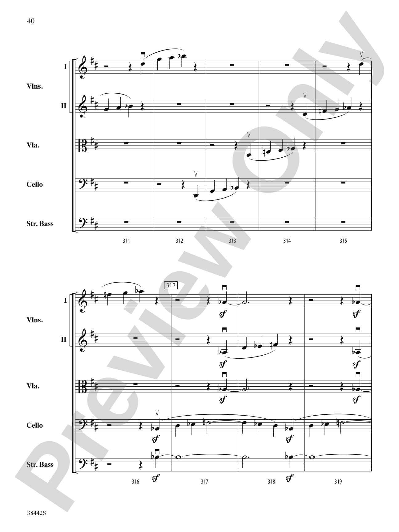Sonata, Op. 10, No. 3: String Orchestra Conductor Score & Parts