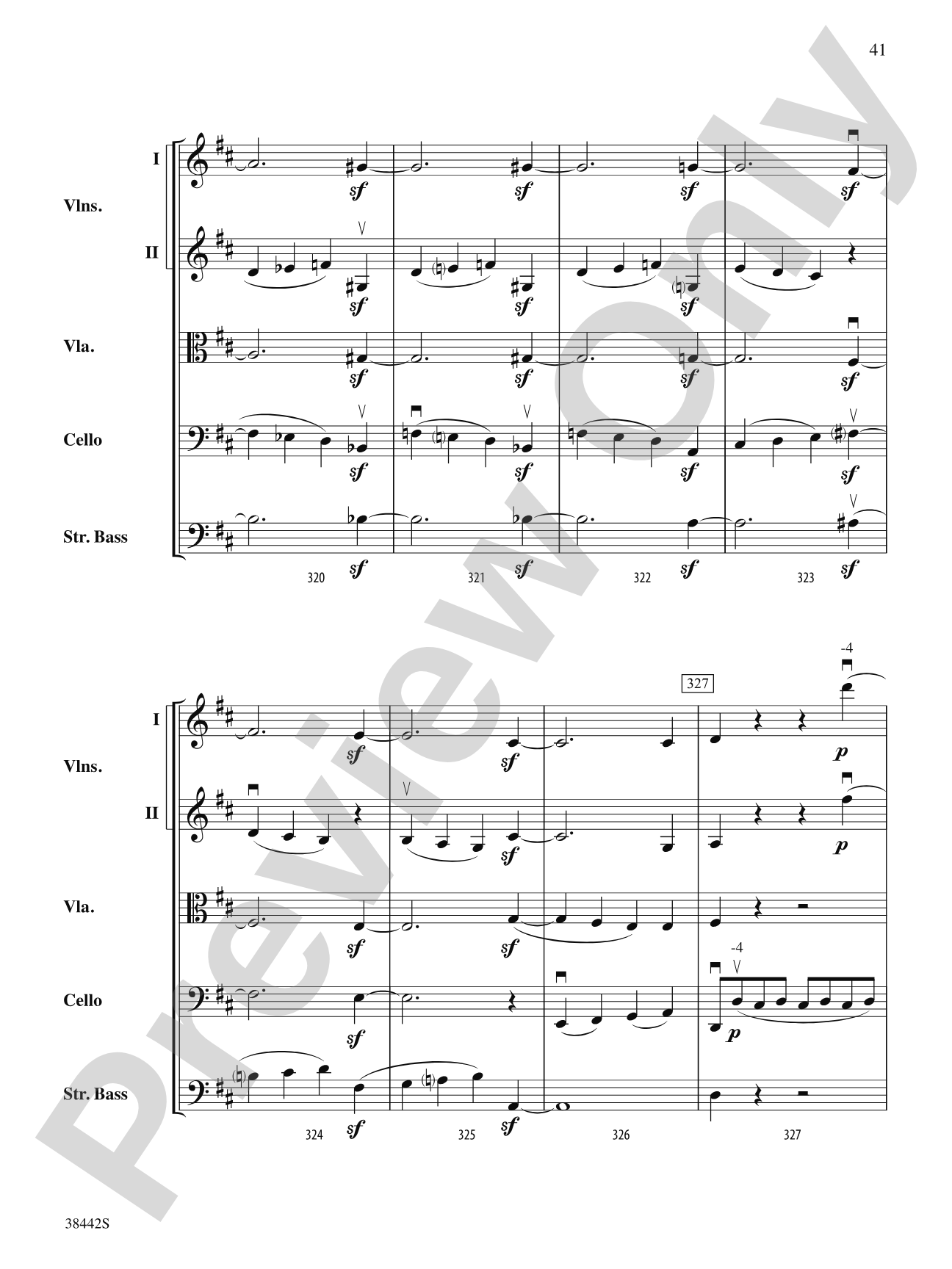 Sonata, Op. 10, No. 3: String Orchestra Conductor Score & Parts