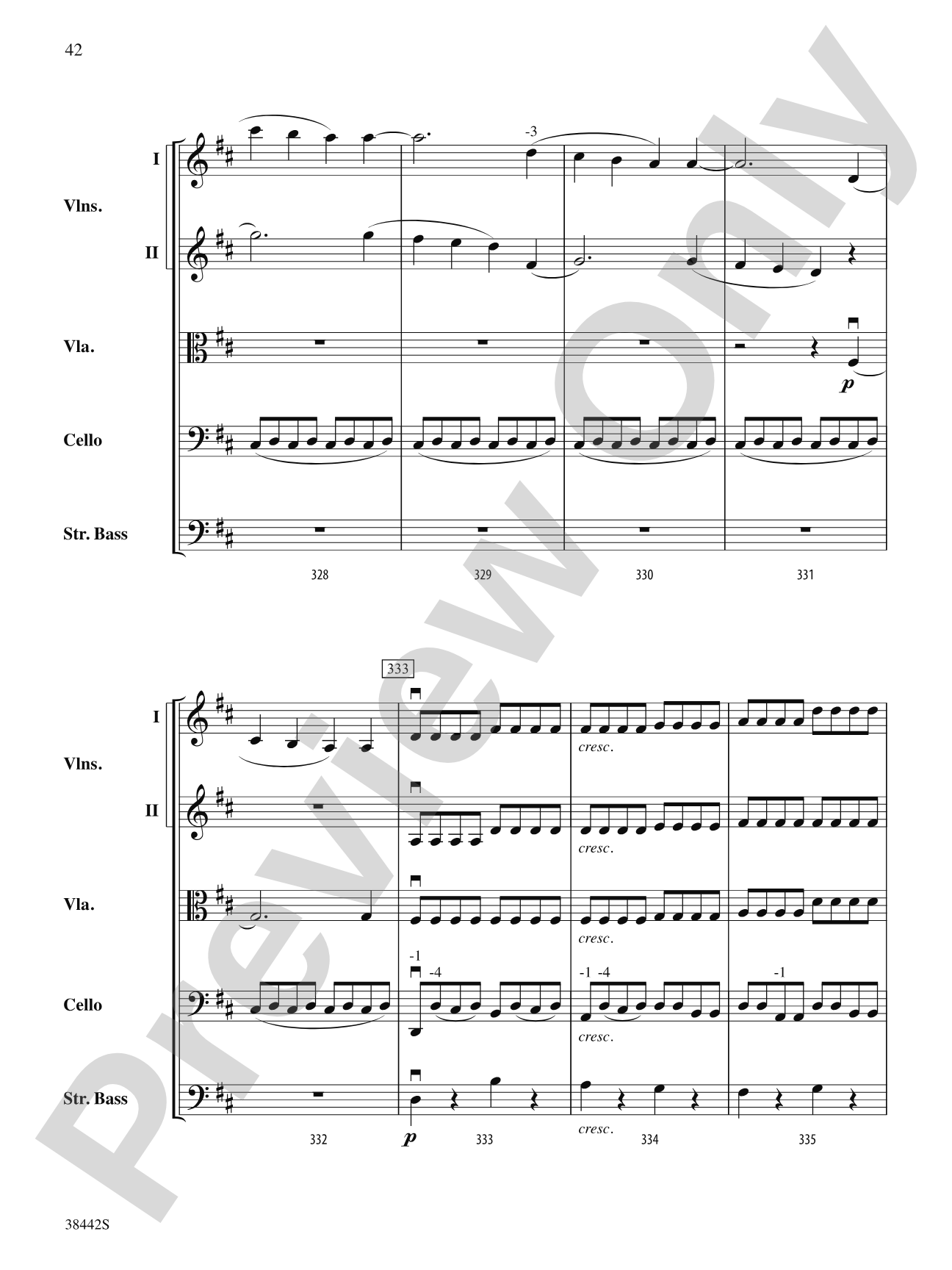 Sonata, Op. 10, No. 3: String Orchestra Conductor Score & Parts