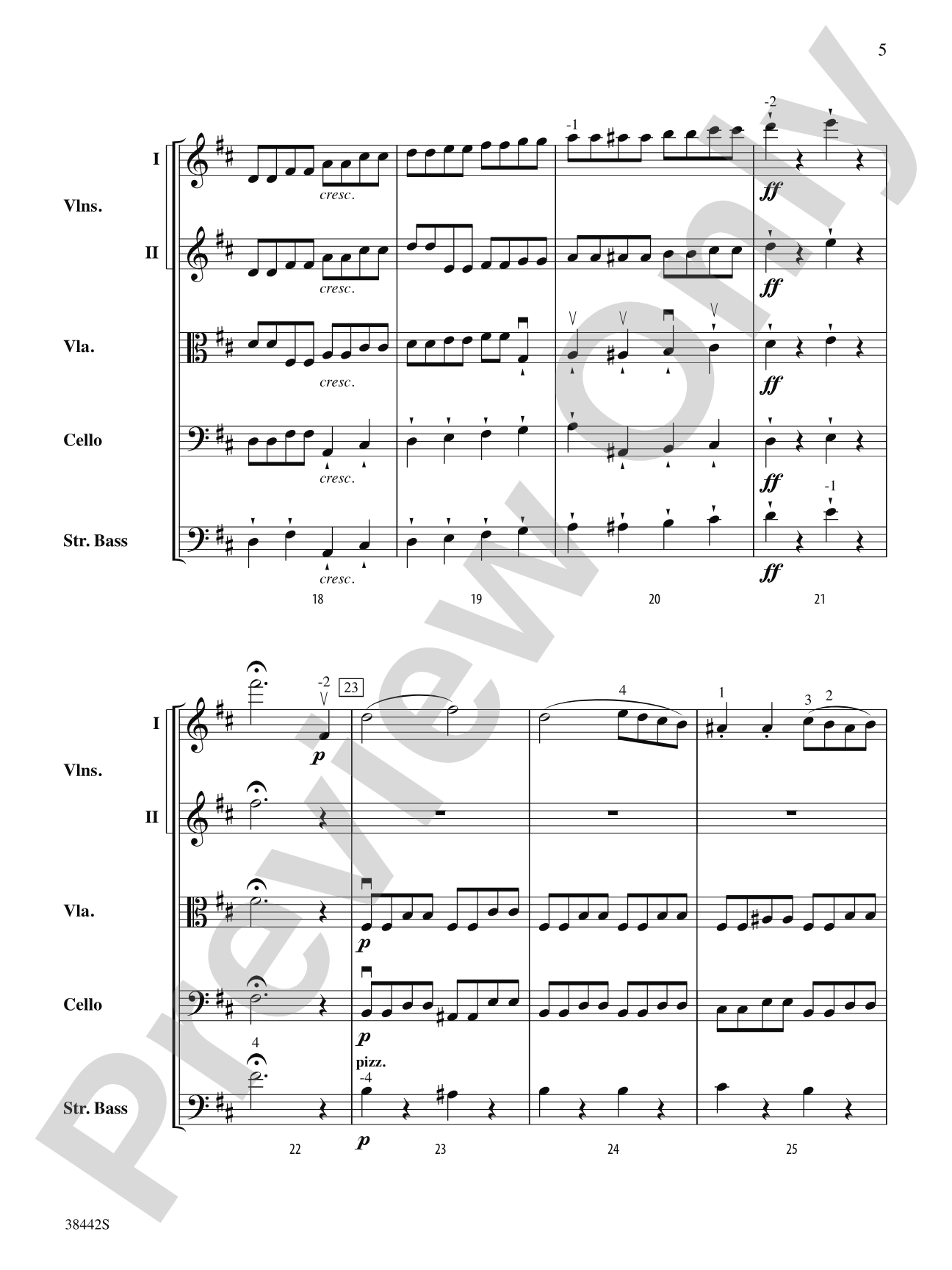 Sonata, Op. 10, No. 3: String Orchestra Conductor Score & Parts
