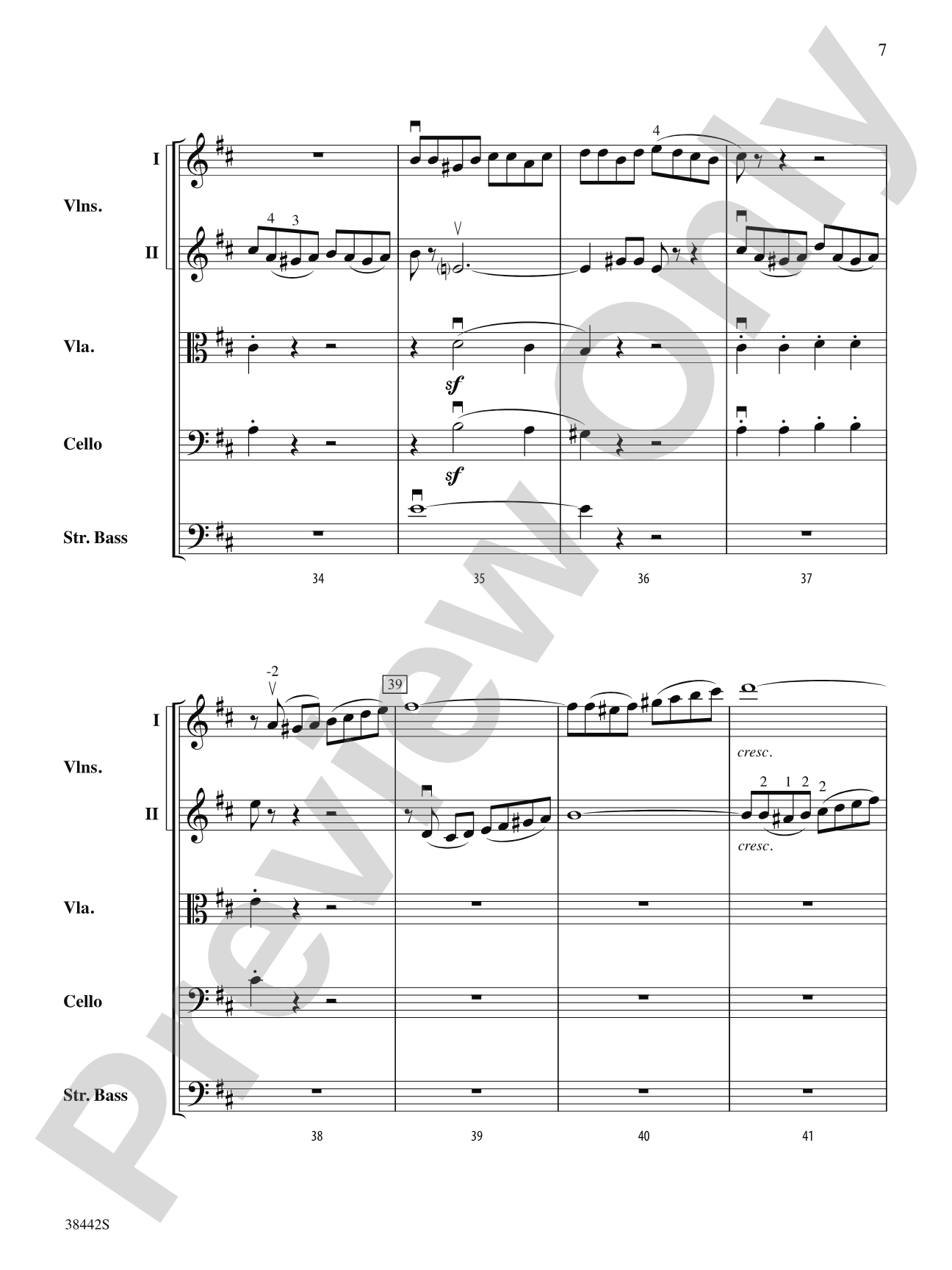 Sonata, Op. 10, No. 3: String Orchestra Conductor Score & Parts