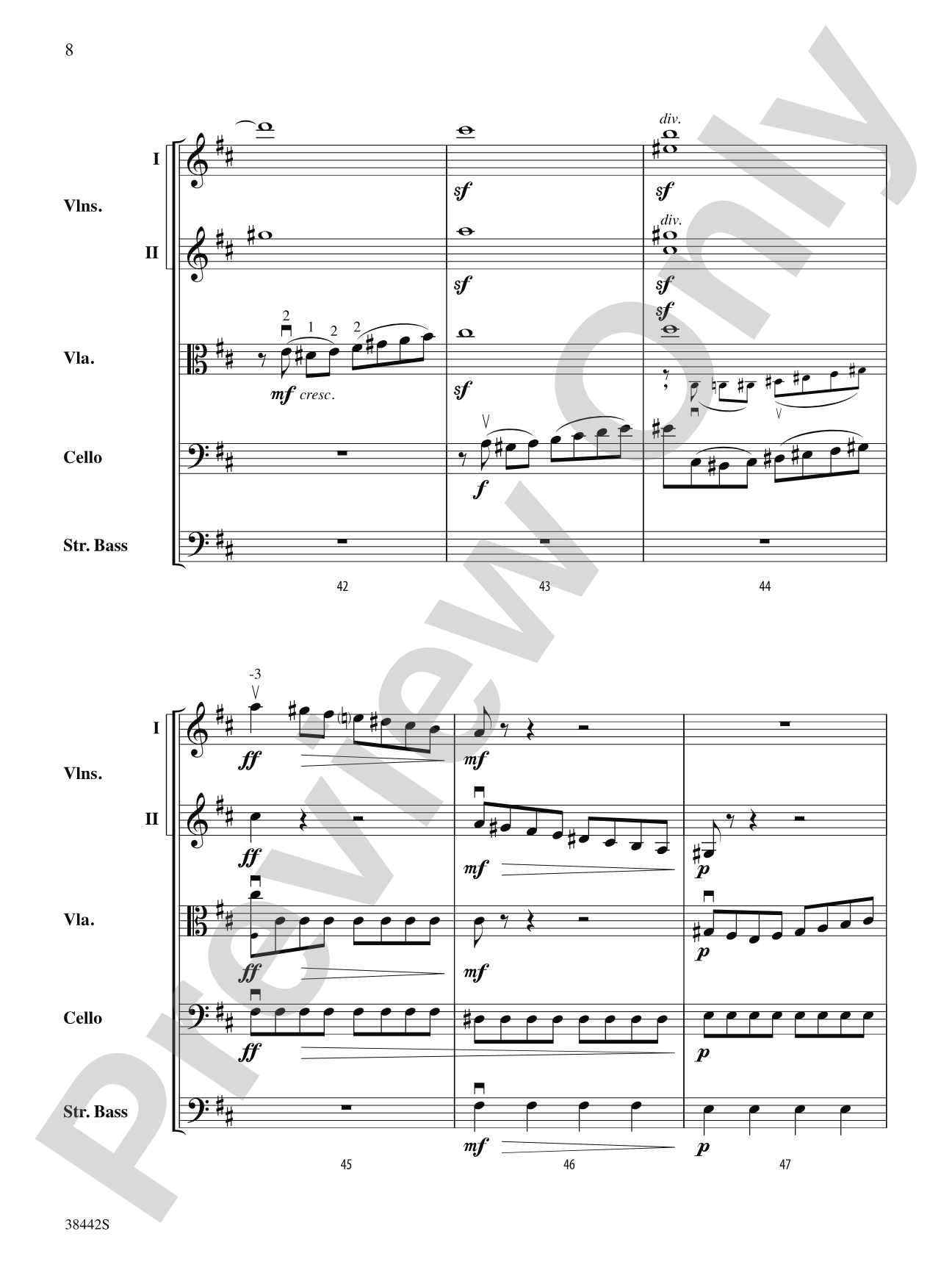 Sonata, Op. 10, No. 3: String Orchestra Conductor Score & Parts