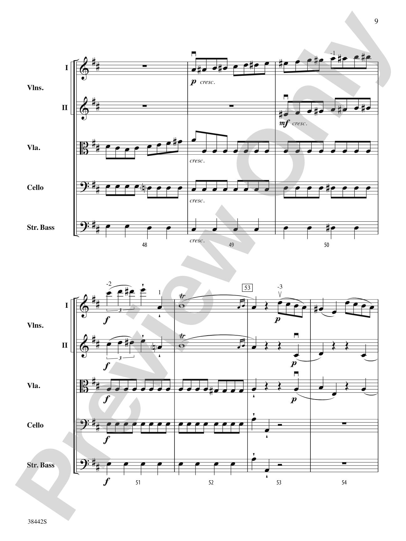 Sonata, Op. 10, No. 3: String Orchestra Conductor Score & Parts