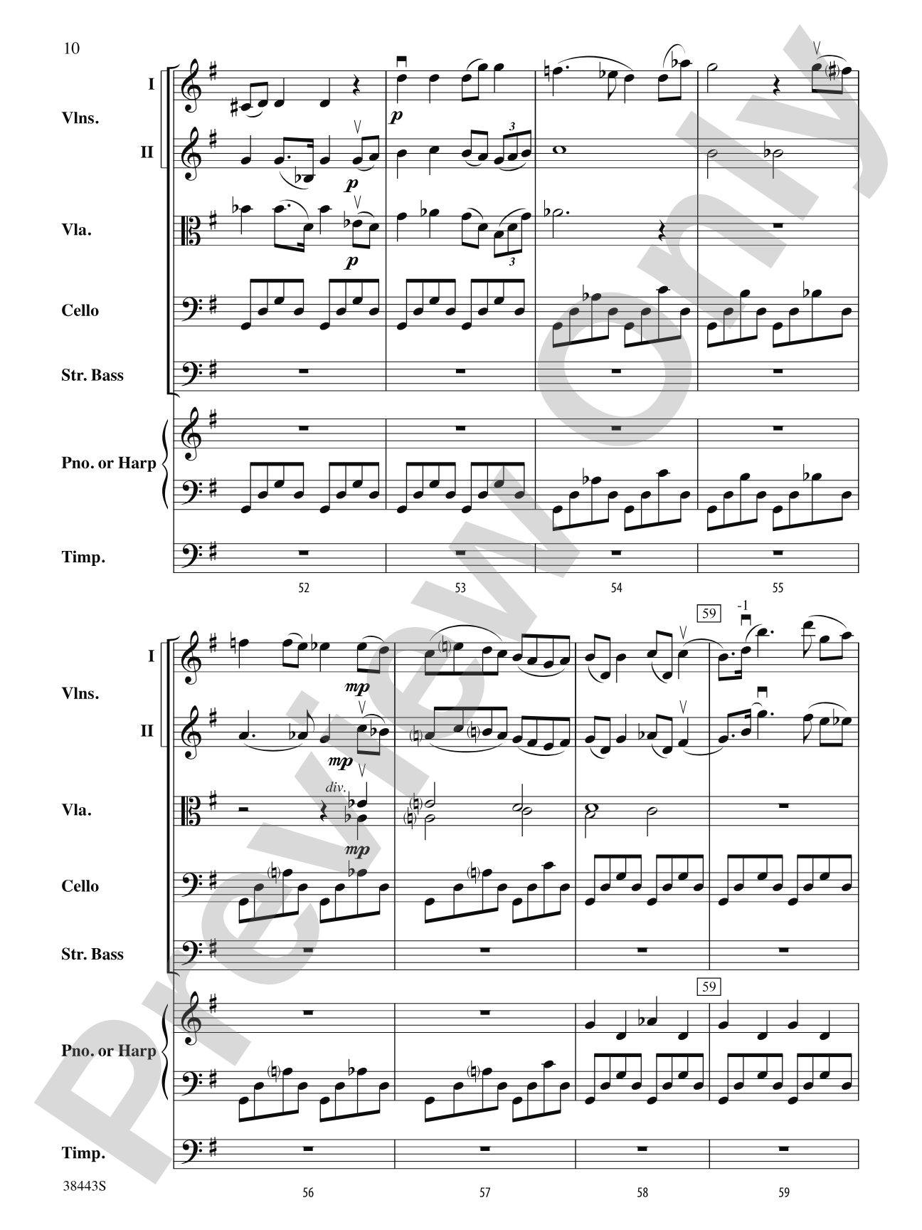 Theme from Symphony No. 1, Movement 3: String Orchestra Conductor Score & Parts