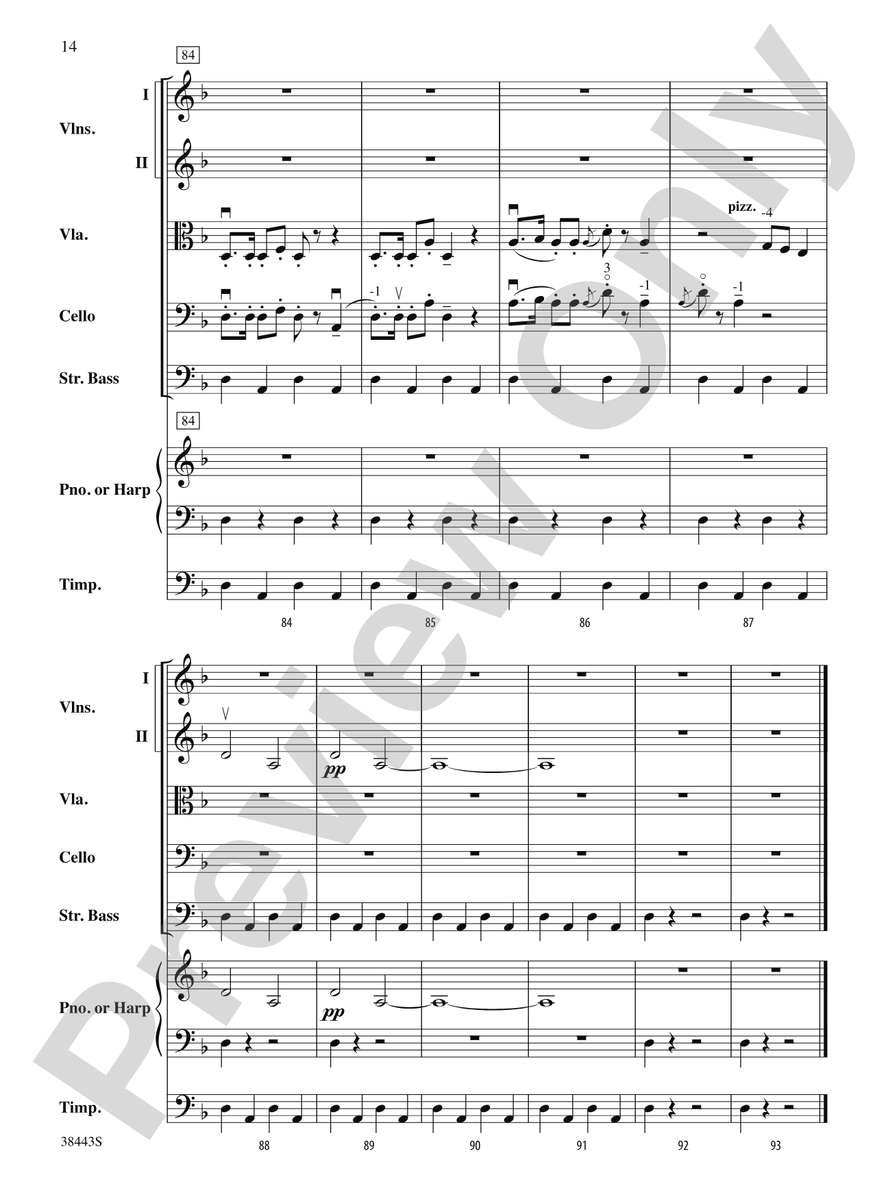 Theme from Symphony No. 1, Movement 3: String Orchestra Conductor Score & Parts