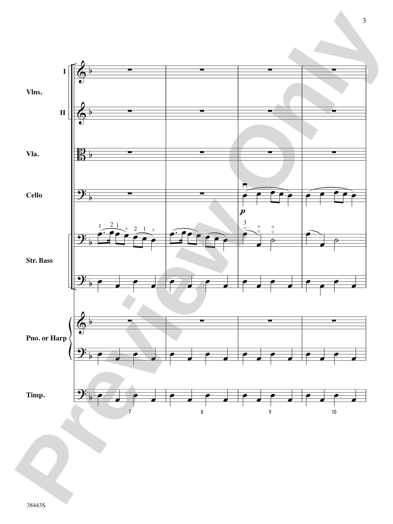 Theme from Symphony No. 1, Movement 3: String Orchestra Conductor Score & Parts