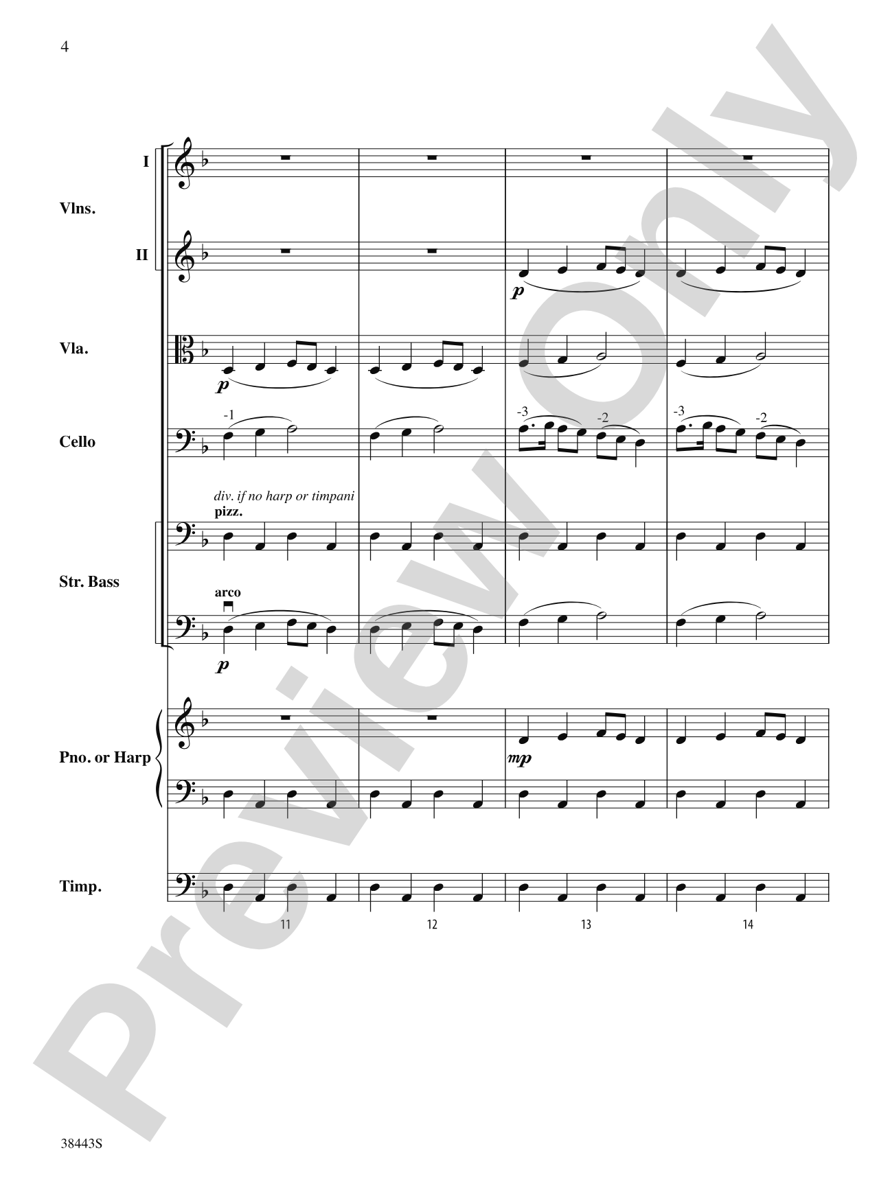 Theme from Symphony No. 1, Movement 3: String Orchestra Conductor Score & Parts