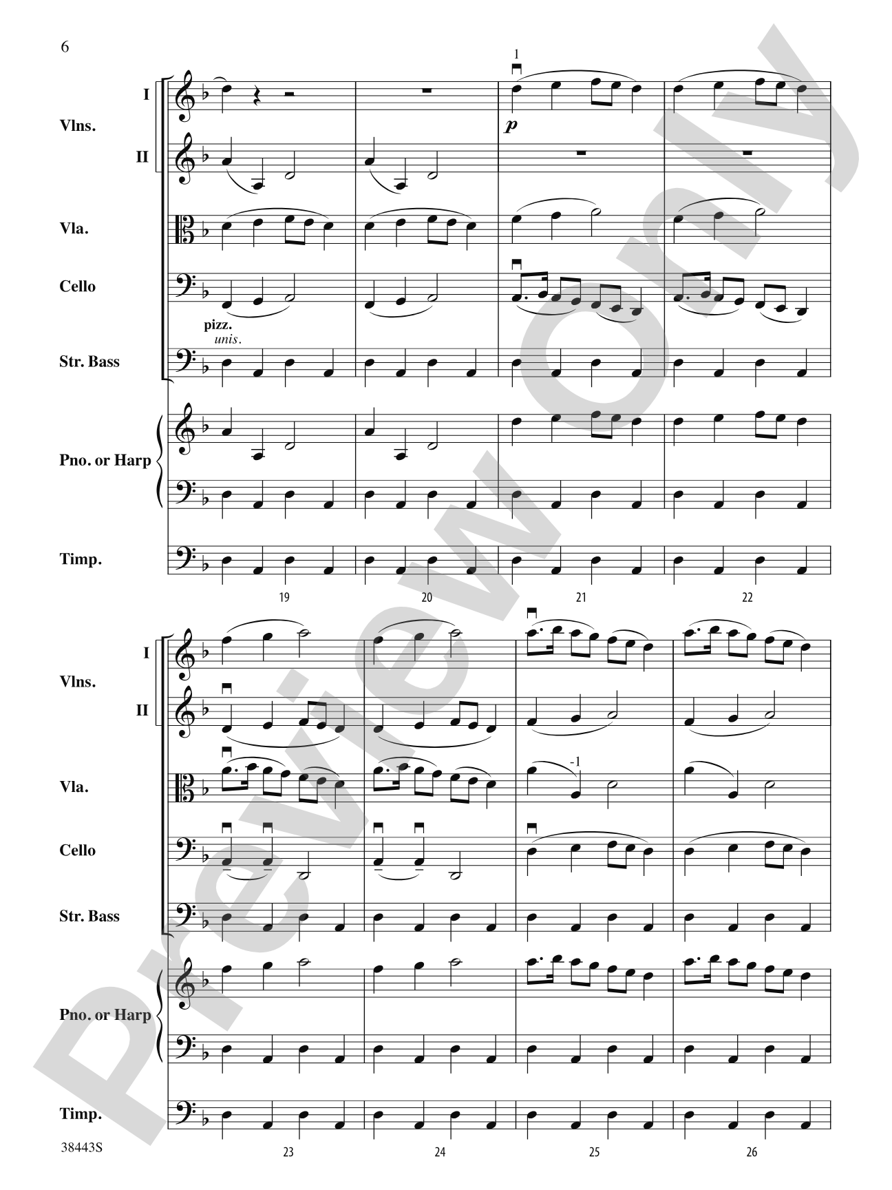 Theme from Symphony No. 1, Movement 3: String Orchestra Conductor Score & Parts