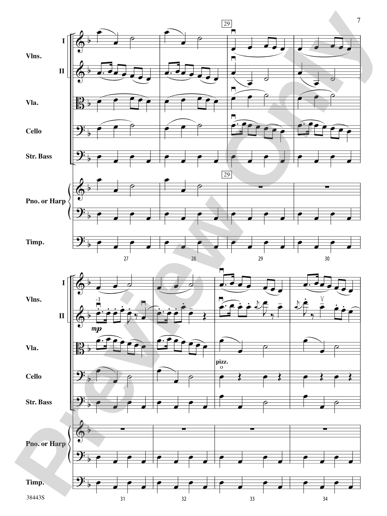 Theme from Symphony No. 1, Movement 3: String Orchestra Conductor Score & Parts