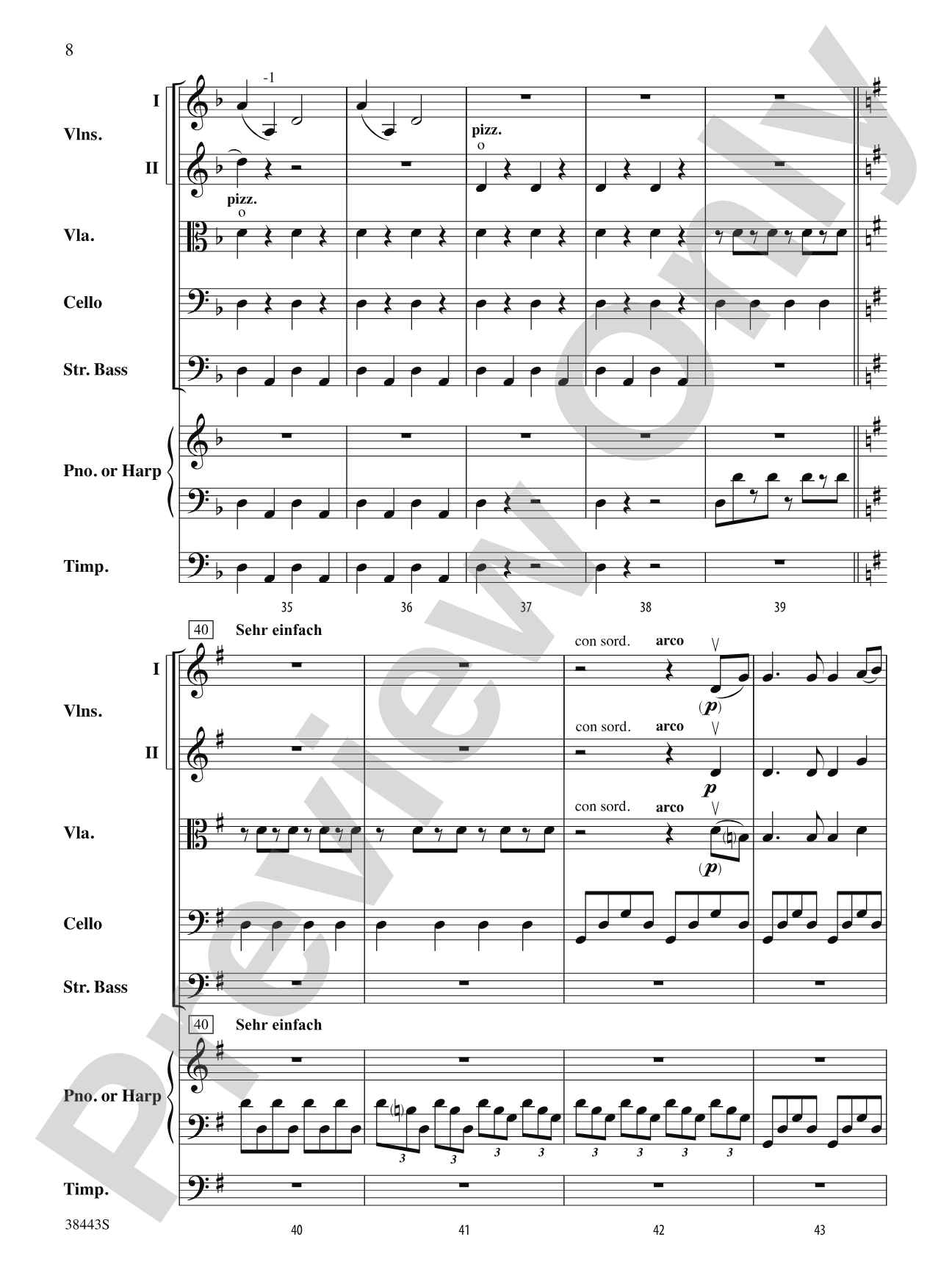 Theme from Symphony No. 1, Movement 3: String Orchestra Conductor Score & Parts