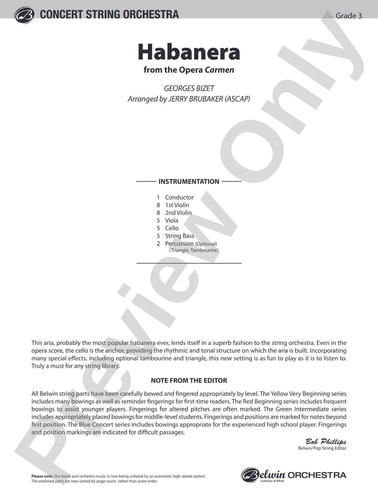 Habanera (from the opera Carmen): Score