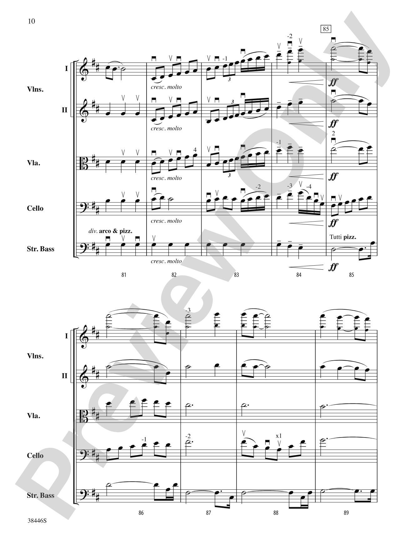 Open Arms: String Orchestra Conductor Score & Parts