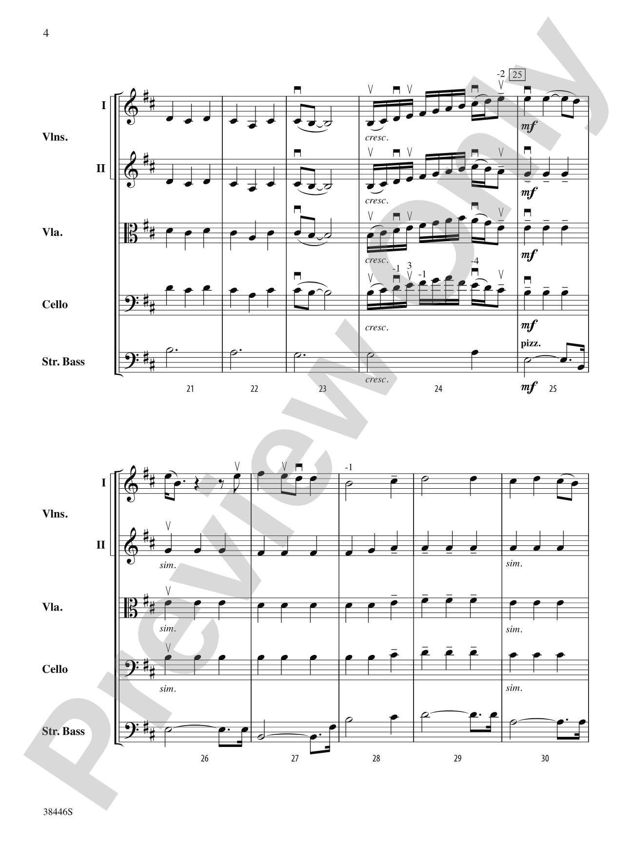 Open Arms: String Orchestra Conductor Score & Parts
