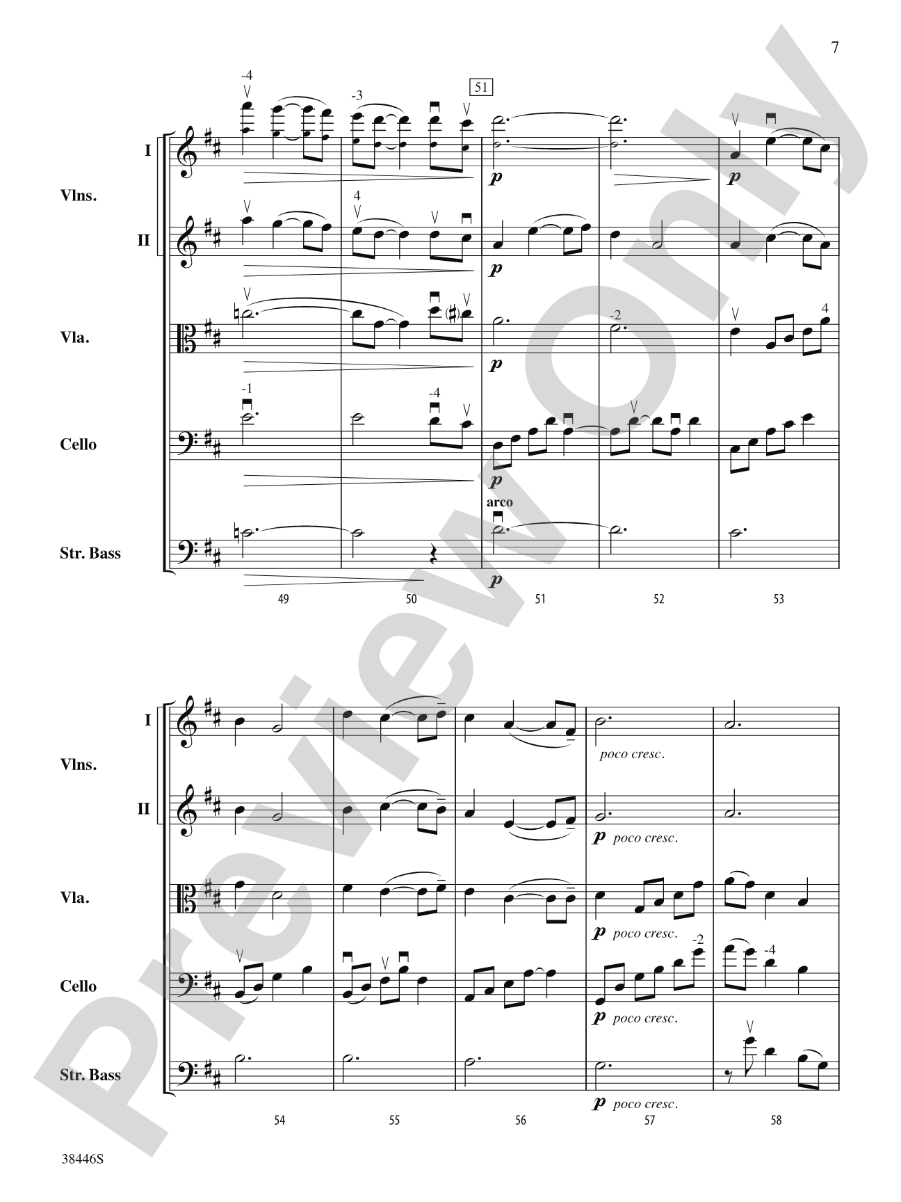 Open Arms: String Orchestra Conductor Score & Parts