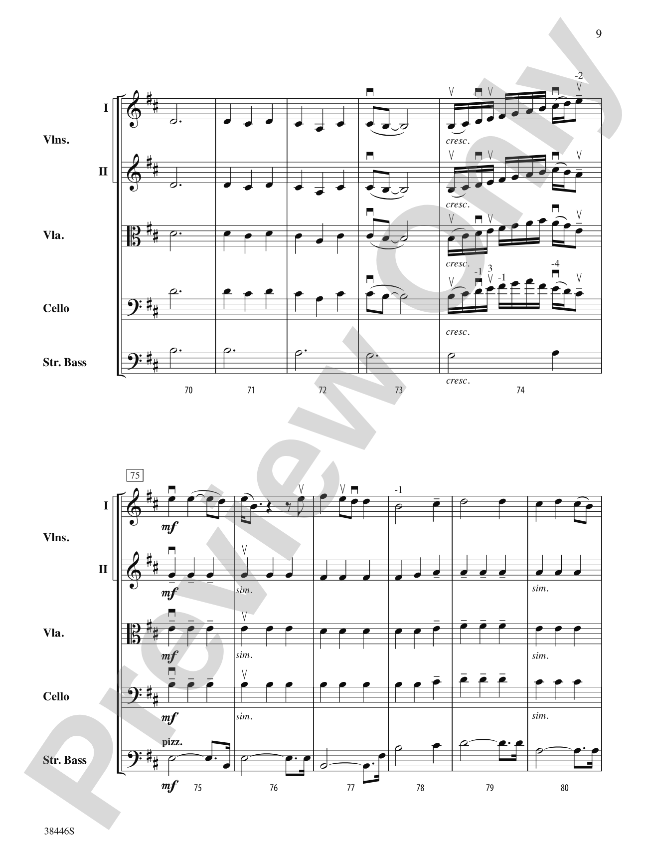 Open Arms: String Orchestra Conductor Score & Parts
