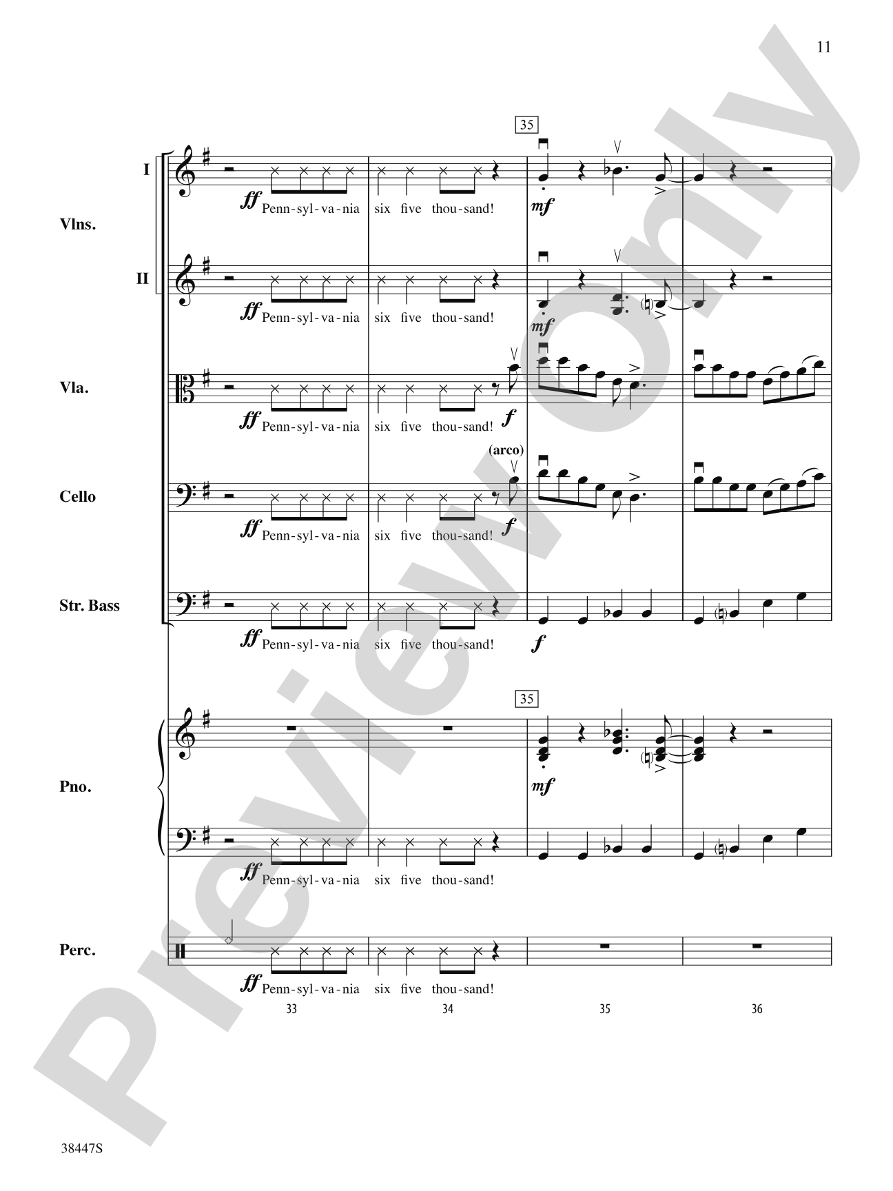 Pennsylvania 6-5000: String Orchestra Conductor Score & Parts