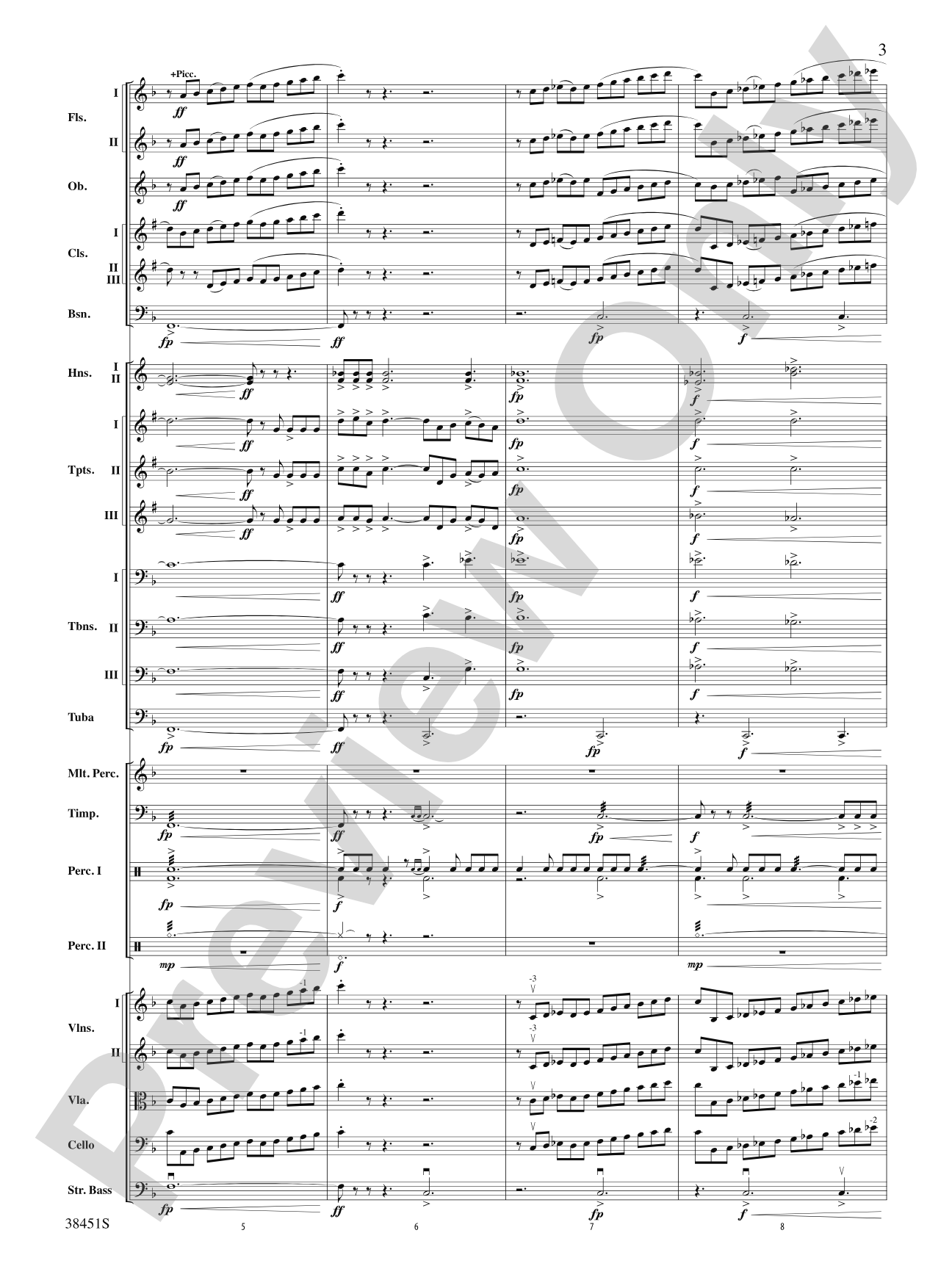 Resurgences: Full Orchestra Conductor Score & Parts