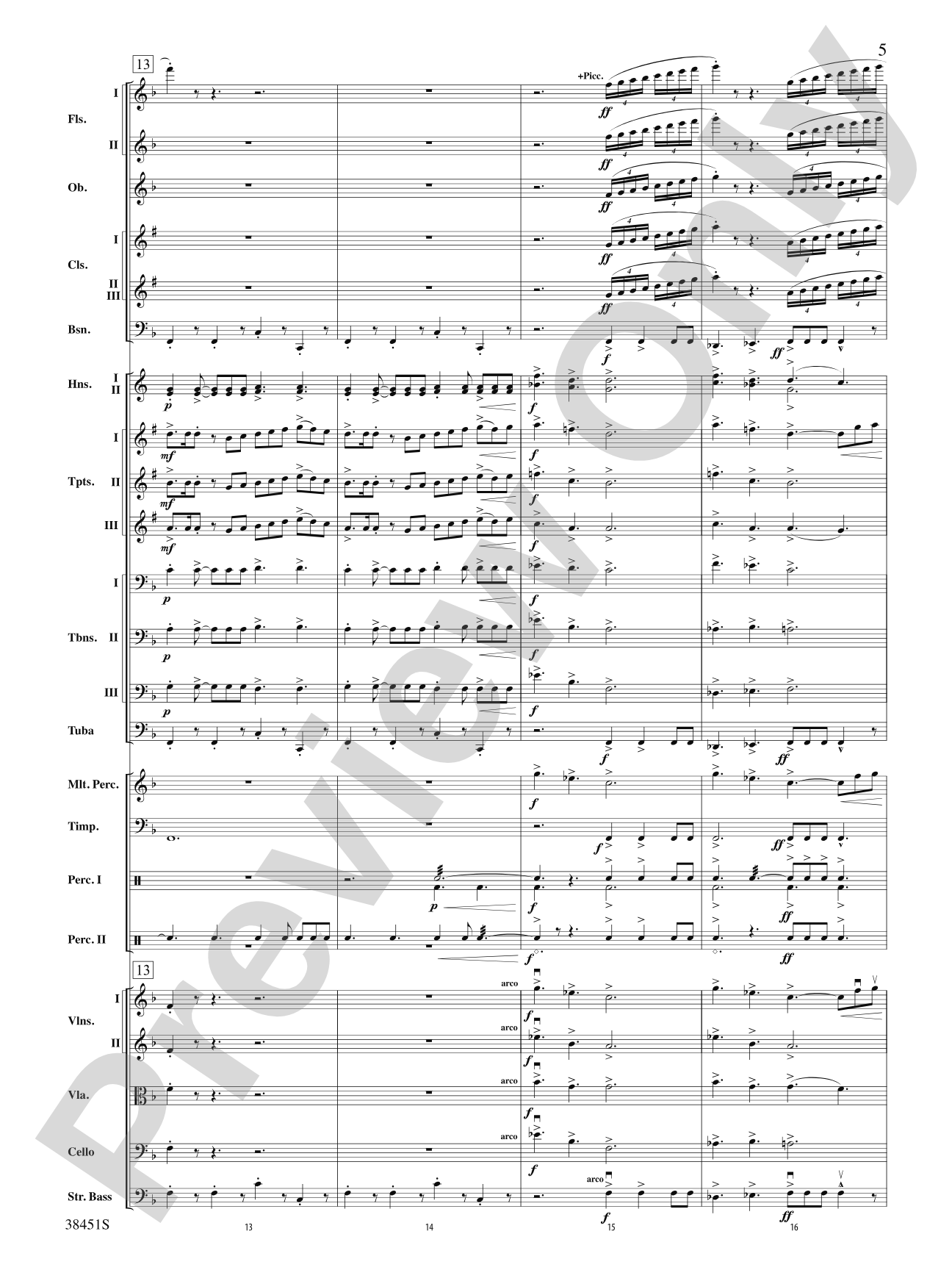Resurgences: Full Orchestra Conductor Score & Parts