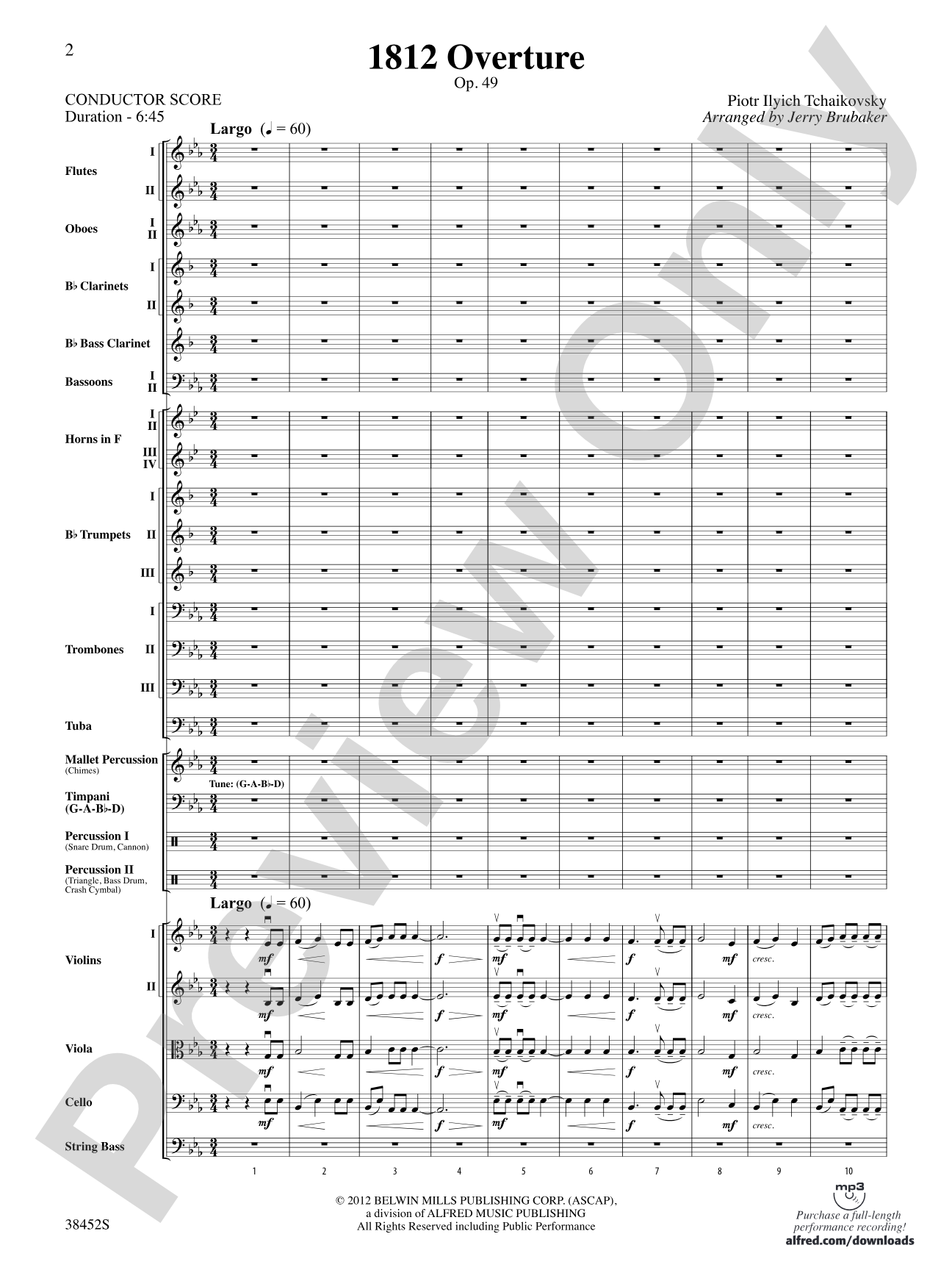 1812 Overture: Score
