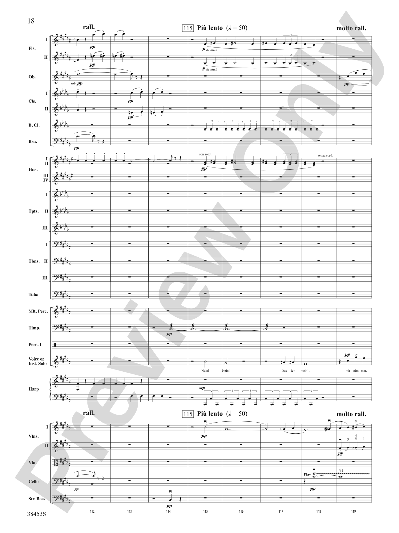 Ging heut Morgen übers Feld: Full Orchestra Conductor Score & Parts