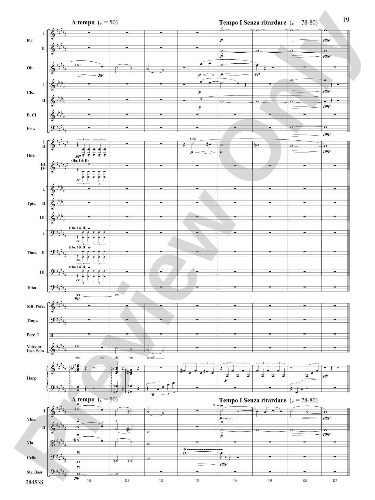 Ging heut Morgen übers Feld: Full Orchestra Conductor Score & Parts