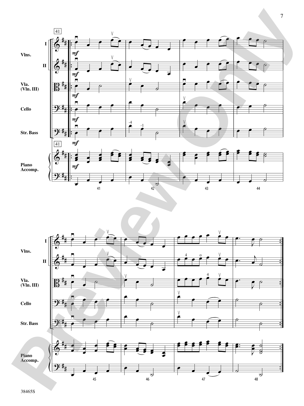 King William's March: String Orchestra Conductor Score & Parts