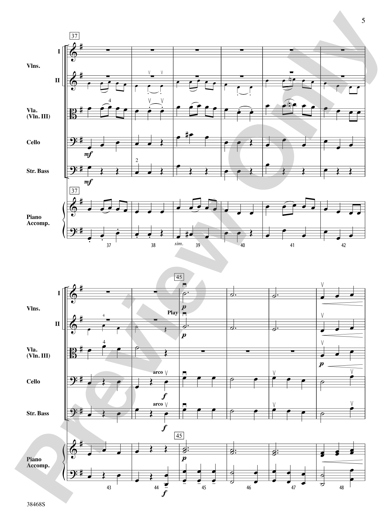 A Holiday Waltz: String Orchestra Conductor Score & Parts
