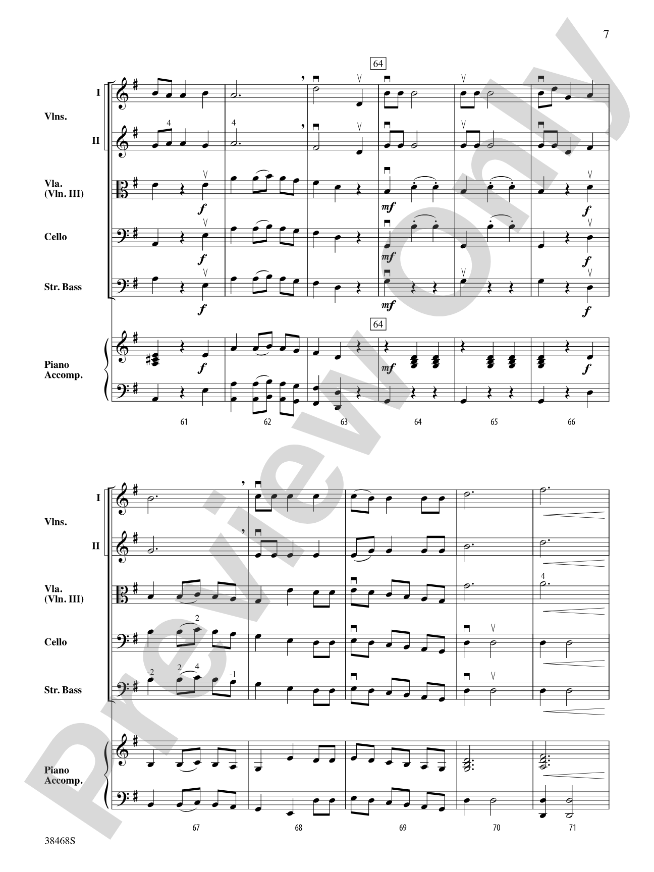 A Holiday Waltz: String Orchestra Conductor Score & Parts