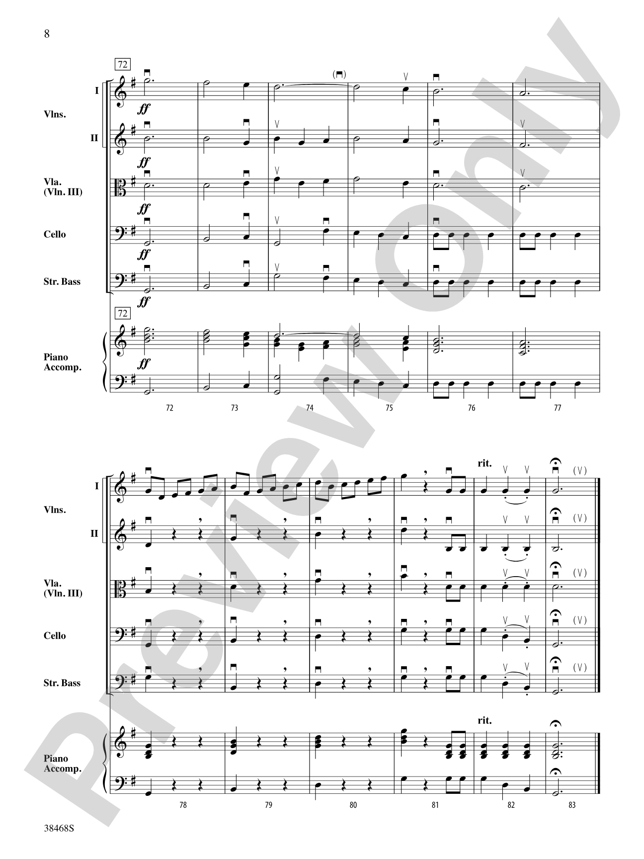 A Holiday Waltz: String Orchestra Conductor Score & Parts