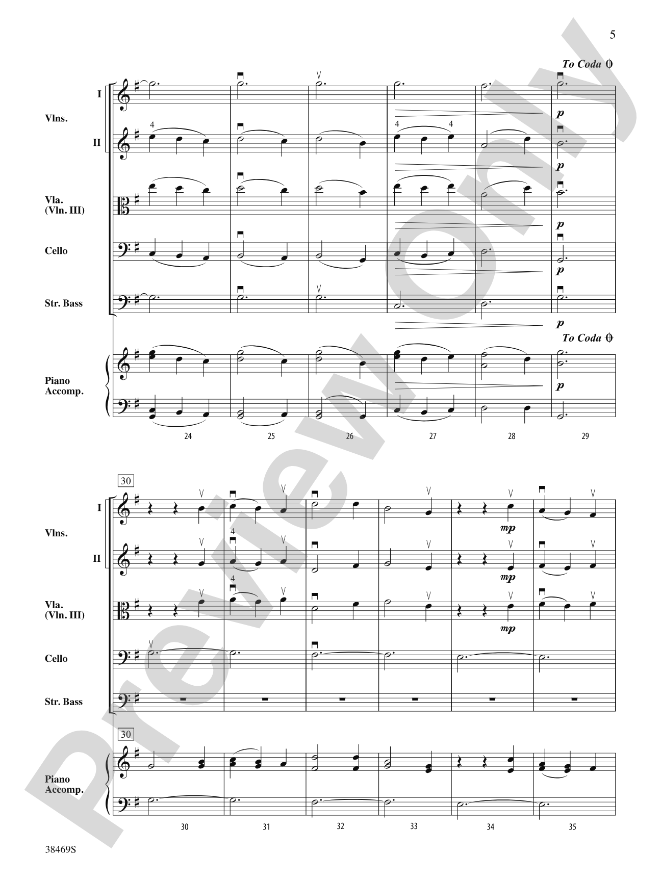 Pastorale (from The Christmas Concerto): String Orchestra Conductor Score & Parts