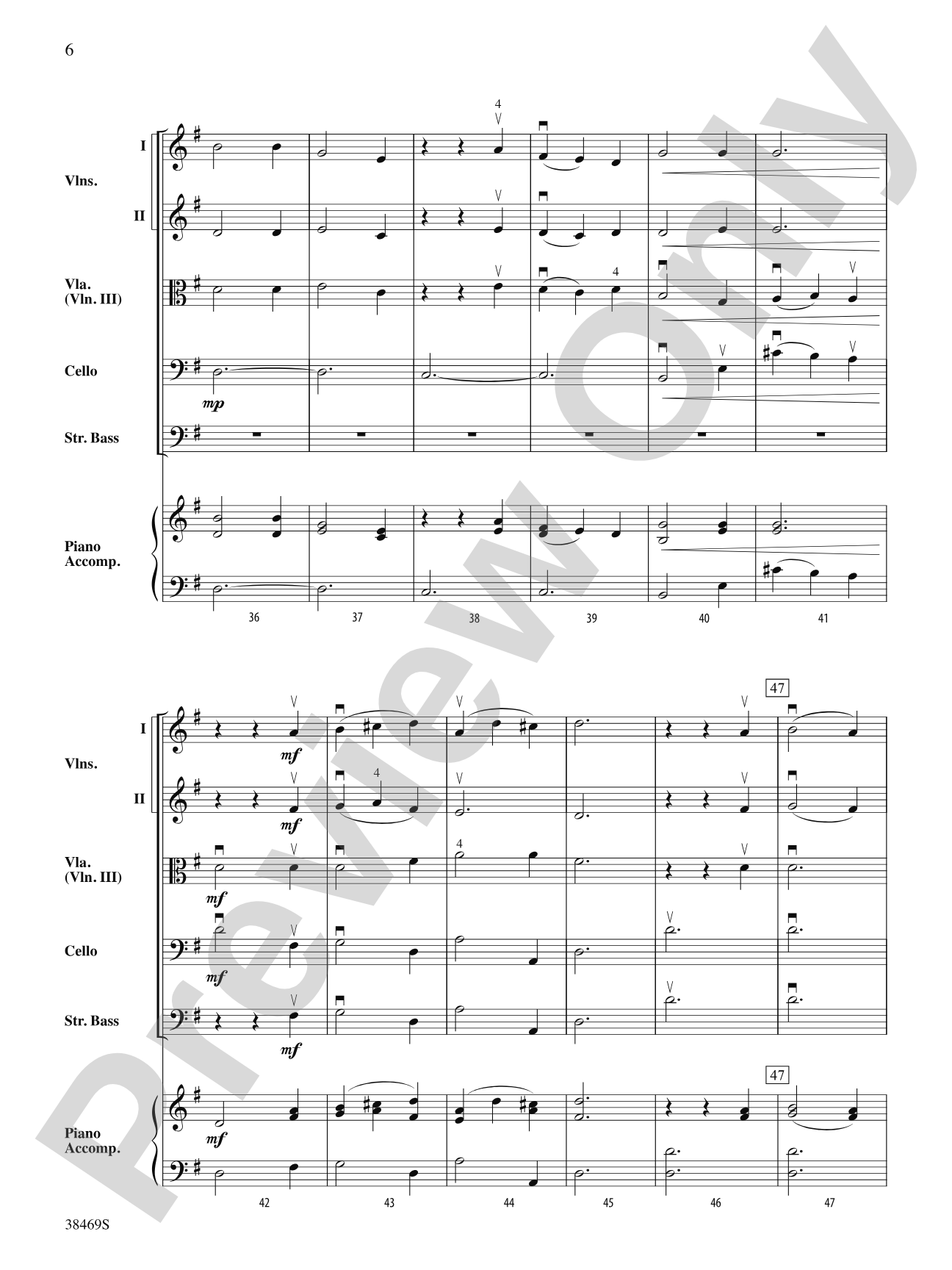 Pastorale (from The Christmas Concerto): String Orchestra Conductor Score & Parts