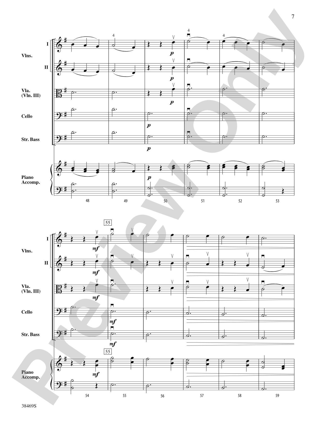 Pastorale (from The Christmas Concerto): String Orchestra Conductor Score & Parts