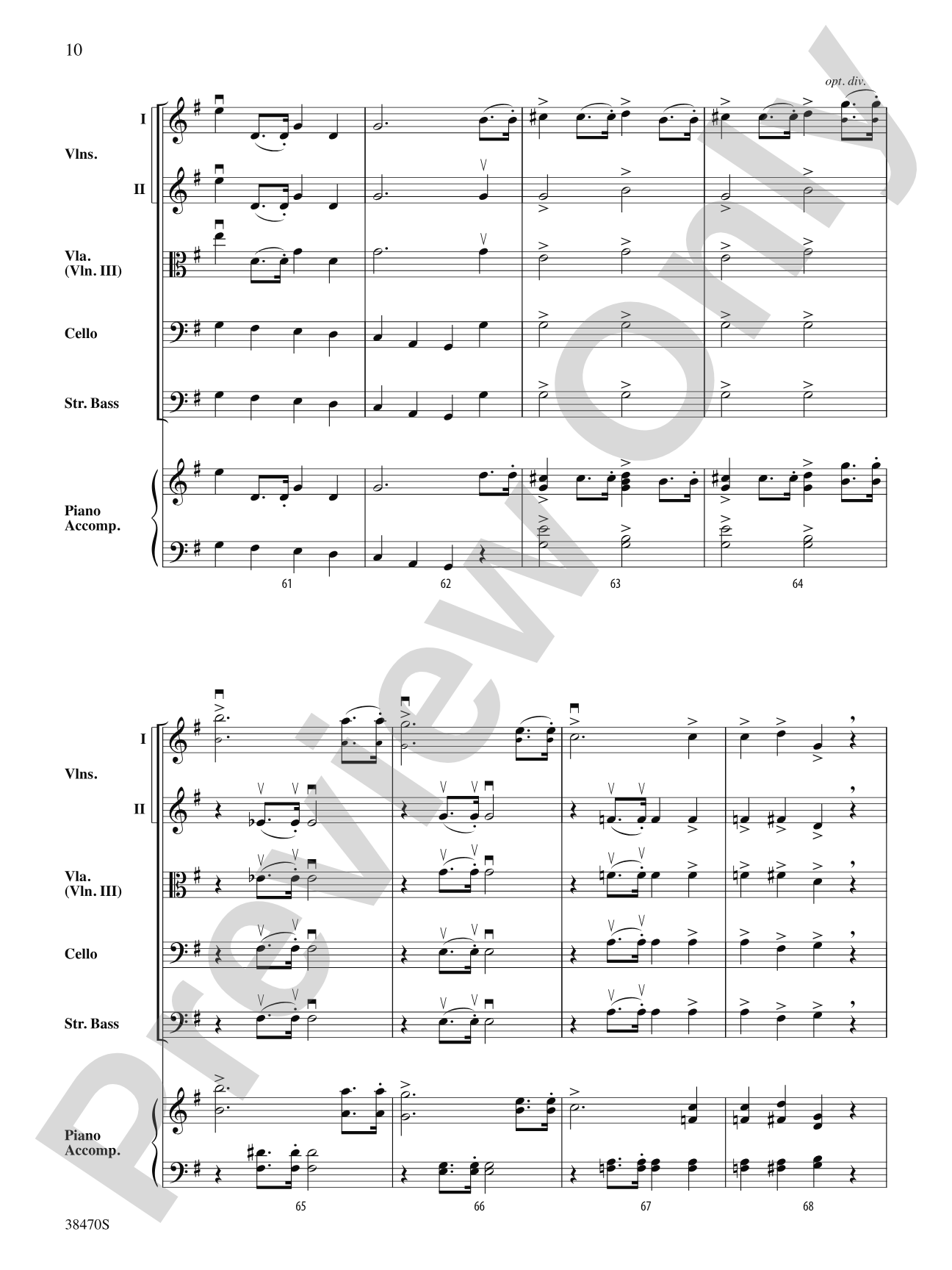 March from Symphony No. 6: String Orchestra Conductor Score & Parts