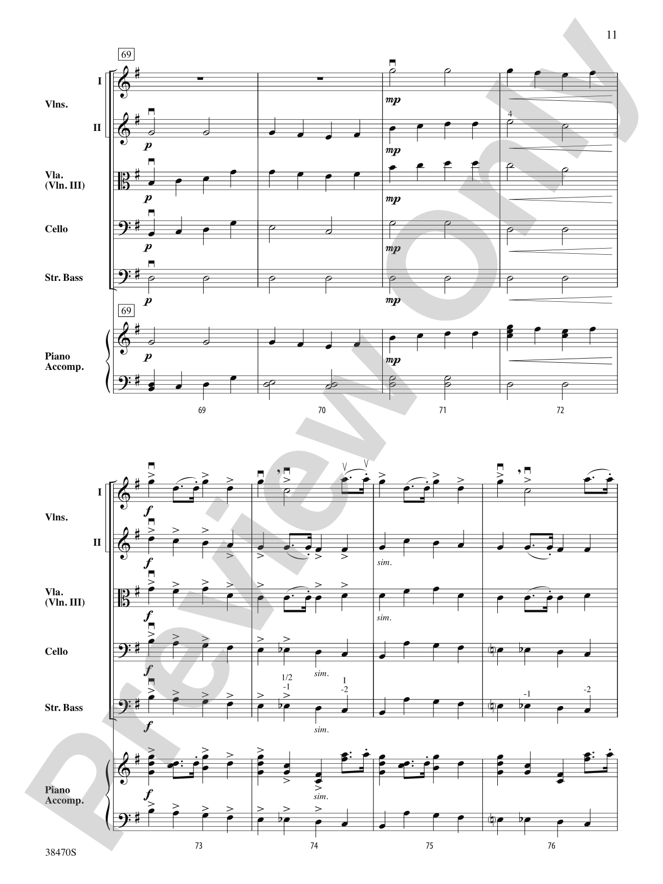 March from Symphony No. 6: String Orchestra Conductor Score & Parts