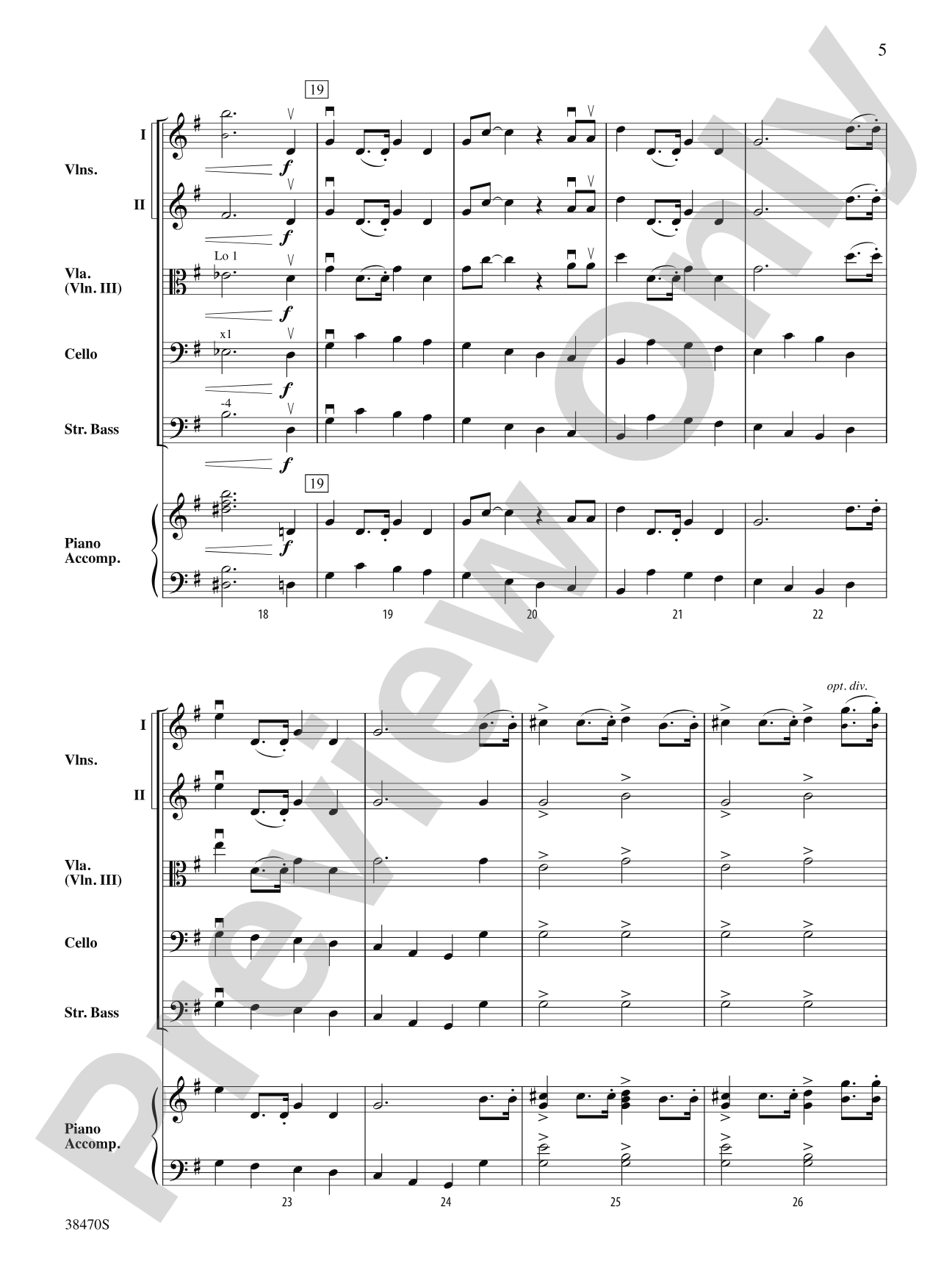 March from Symphony No. 6: String Orchestra Conductor Score & Parts