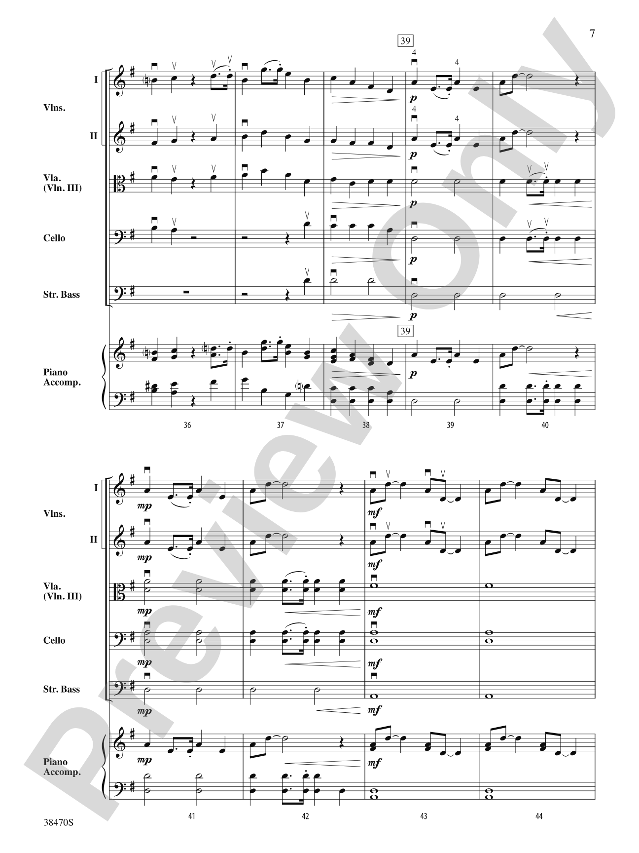 March from Symphony No. 6: String Orchestra Conductor Score & Parts
