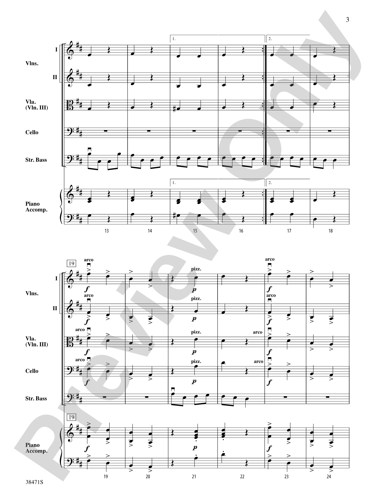 Can Can Basses: String Orchestra Conductor Score & Parts