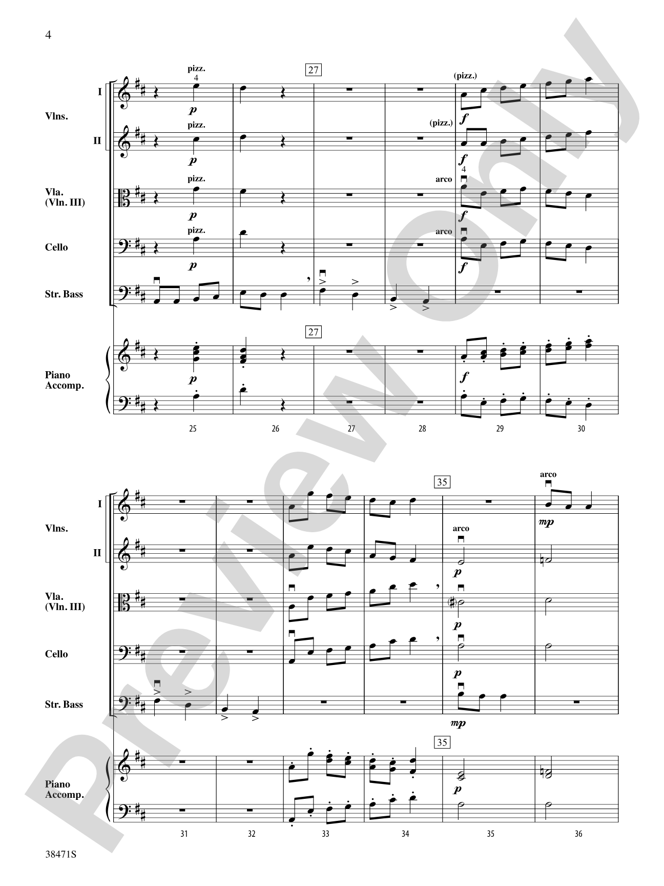 Can Can Basses: String Orchestra Conductor Score & Parts