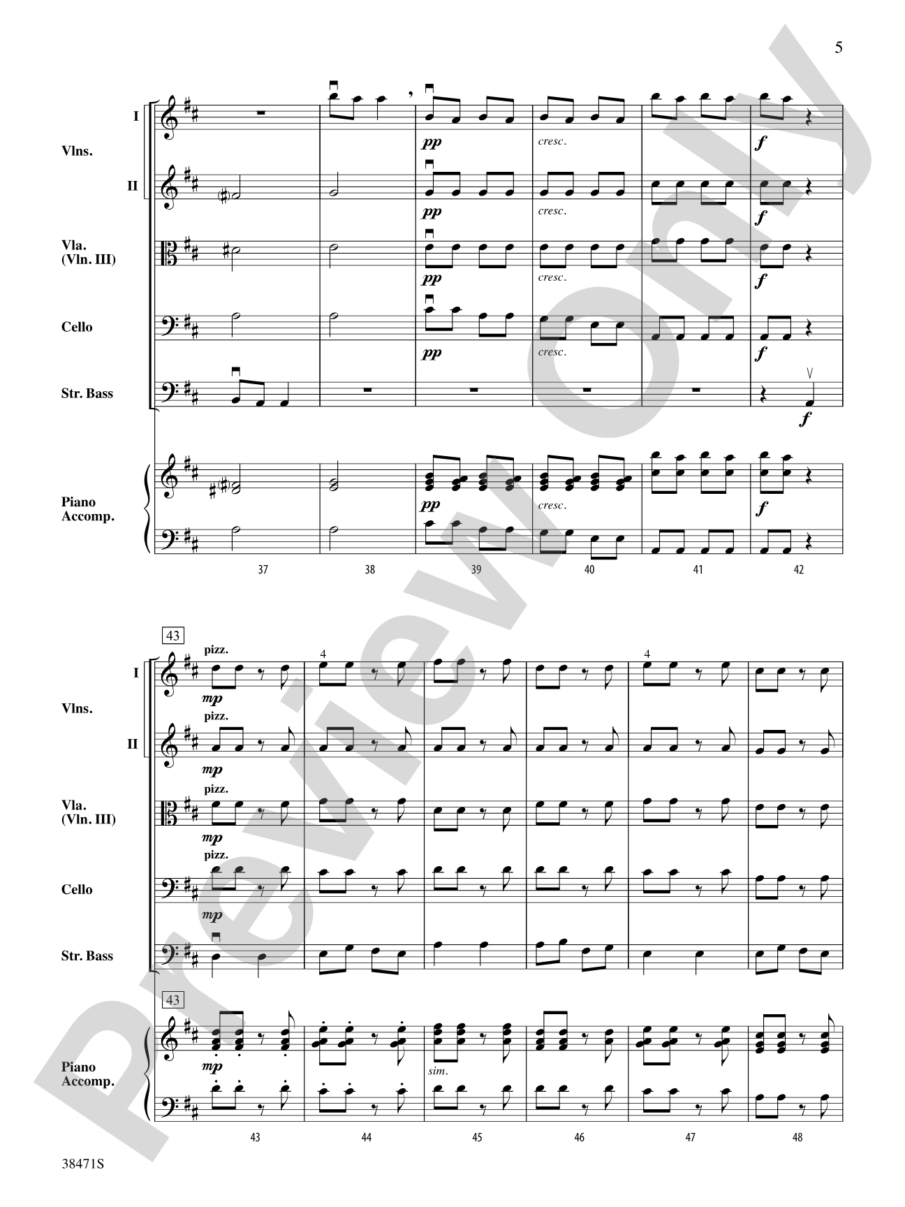 Can Can Basses: String Orchestra Conductor Score & Parts