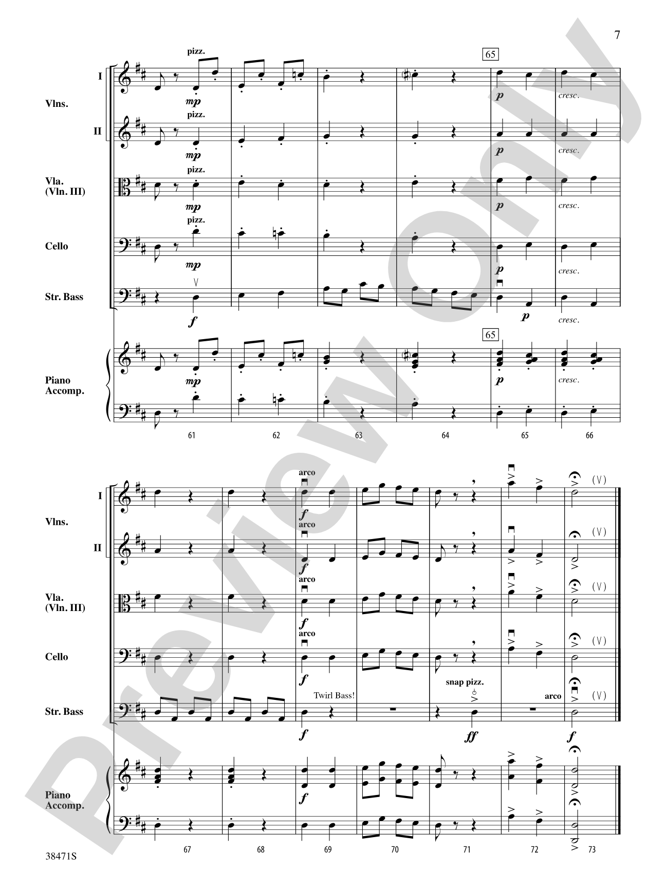 Can Can Basses: String Orchestra Conductor Score & Parts