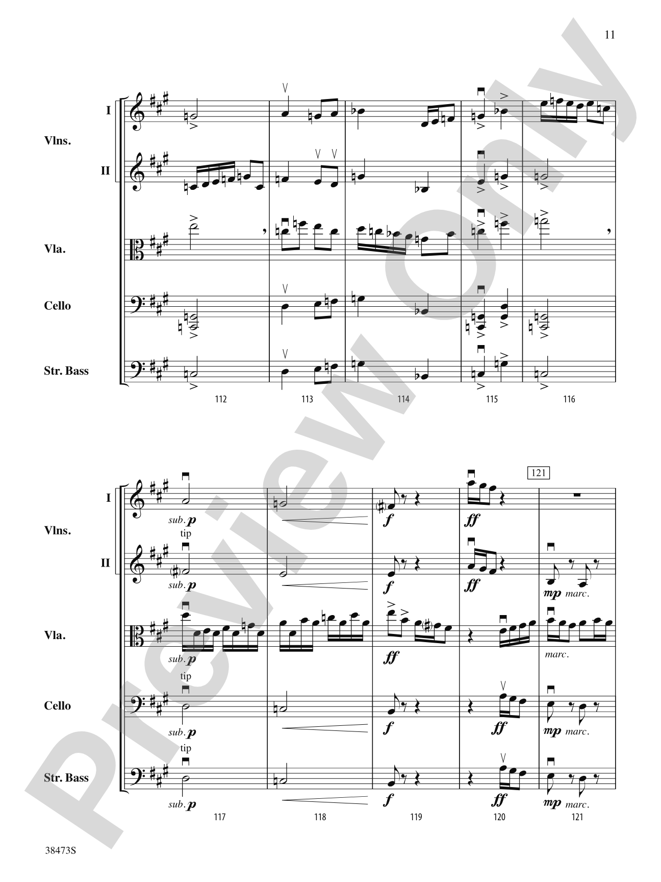 Lonestar Variations: String Orchestra Conductor Score & Parts