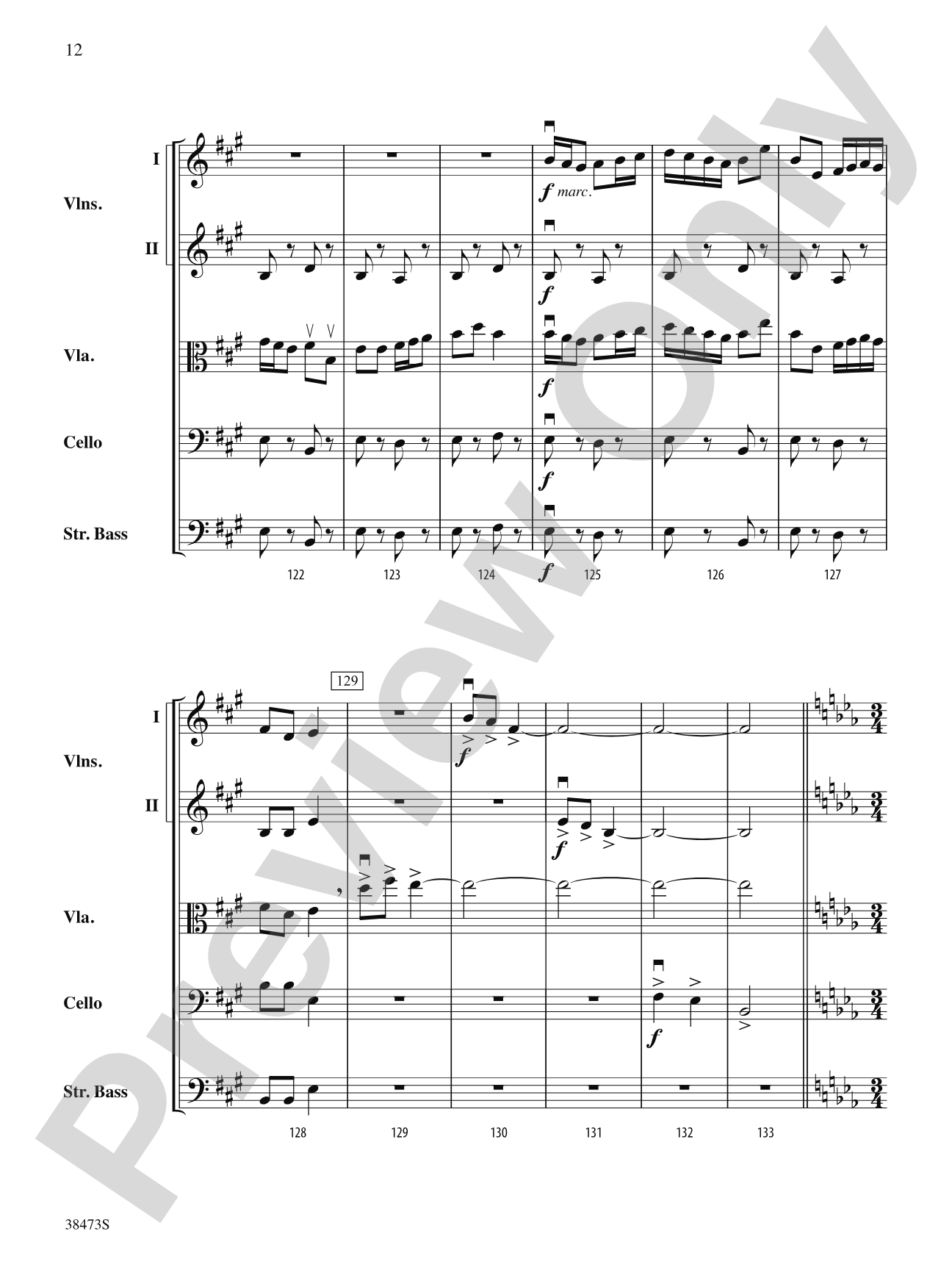 Lonestar Variations: String Orchestra Conductor Score & Parts