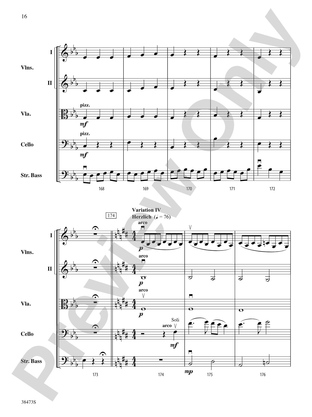 Lonestar Variations: String Orchestra Conductor Score & Parts