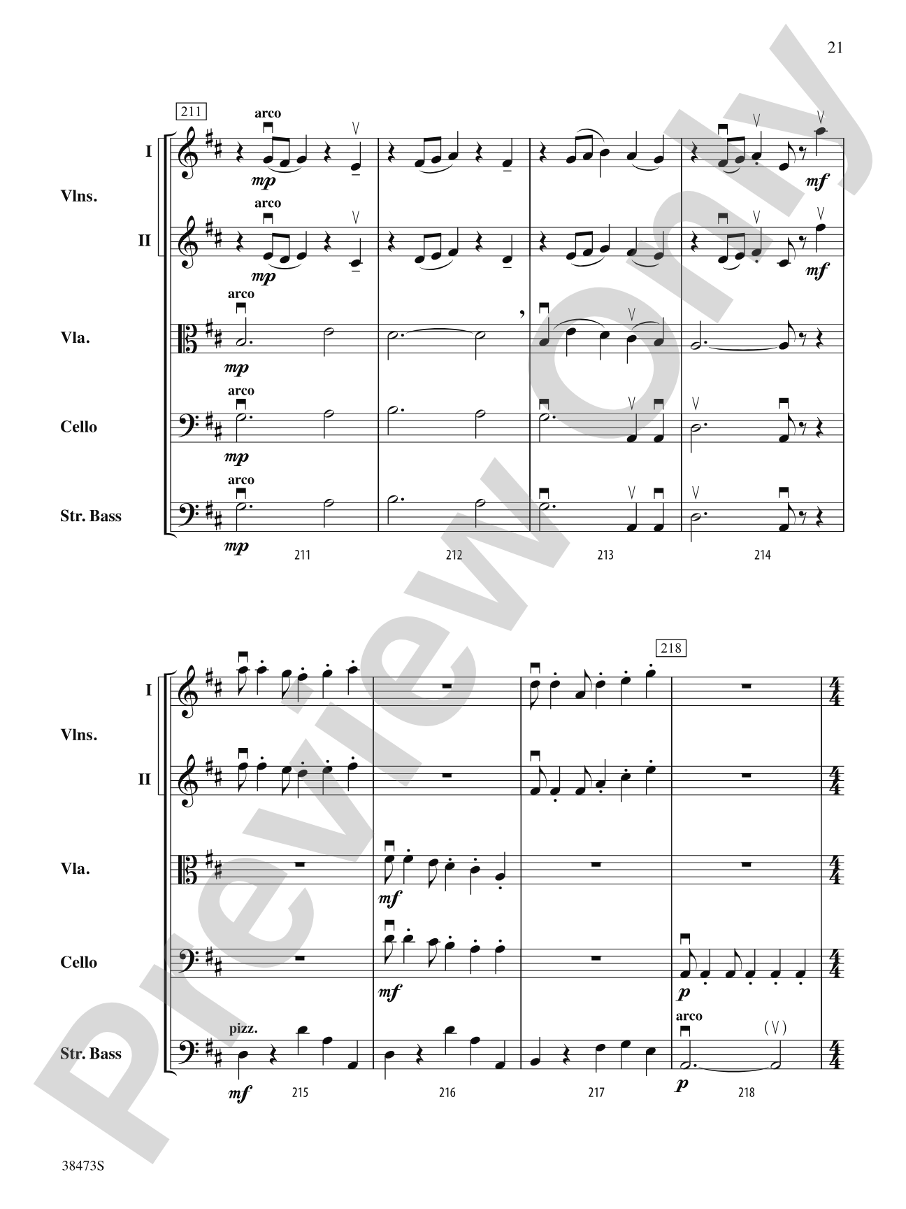 Lonestar Variations: String Orchestra Conductor Score & Parts
