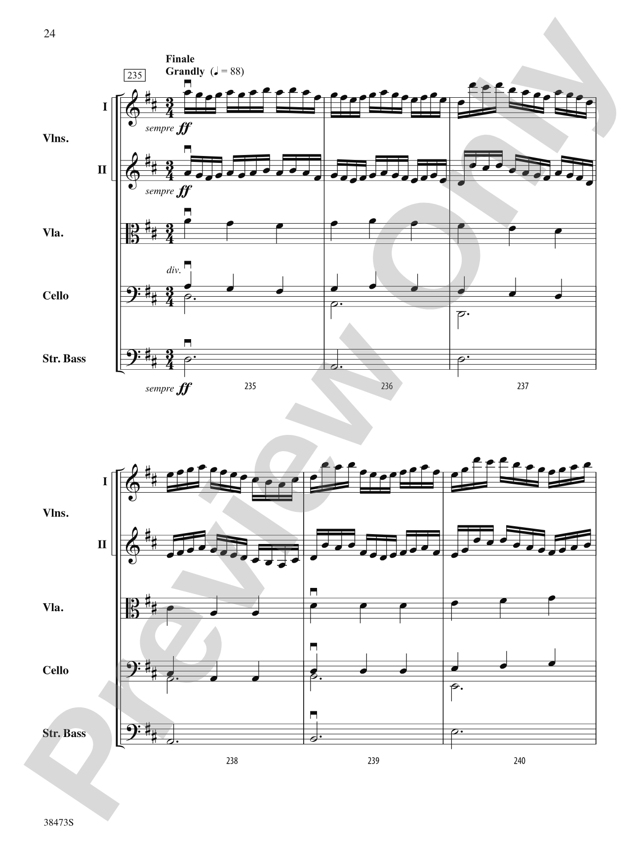 Lonestar Variations: String Orchestra Conductor Score & Parts