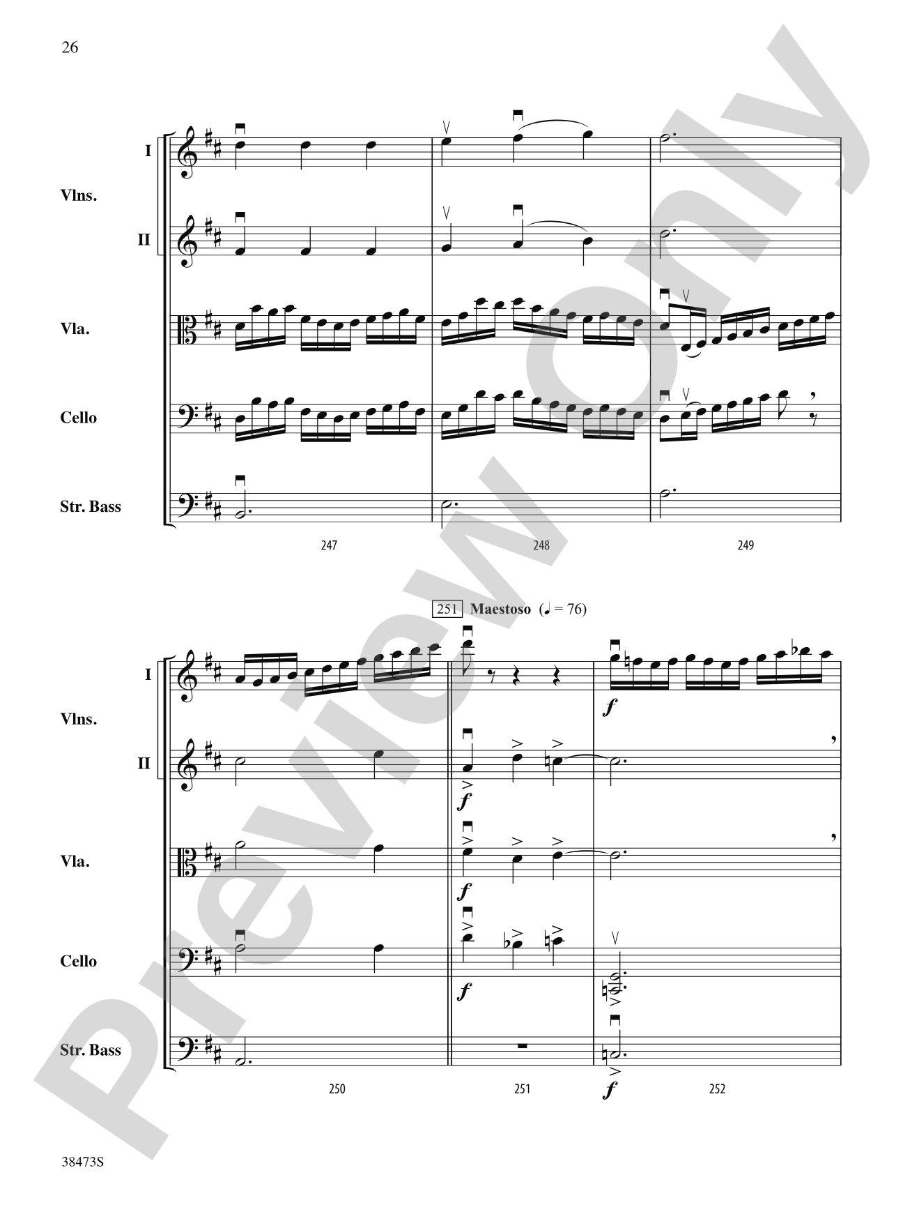 Lonestar Variations: String Orchestra Conductor Score & Parts