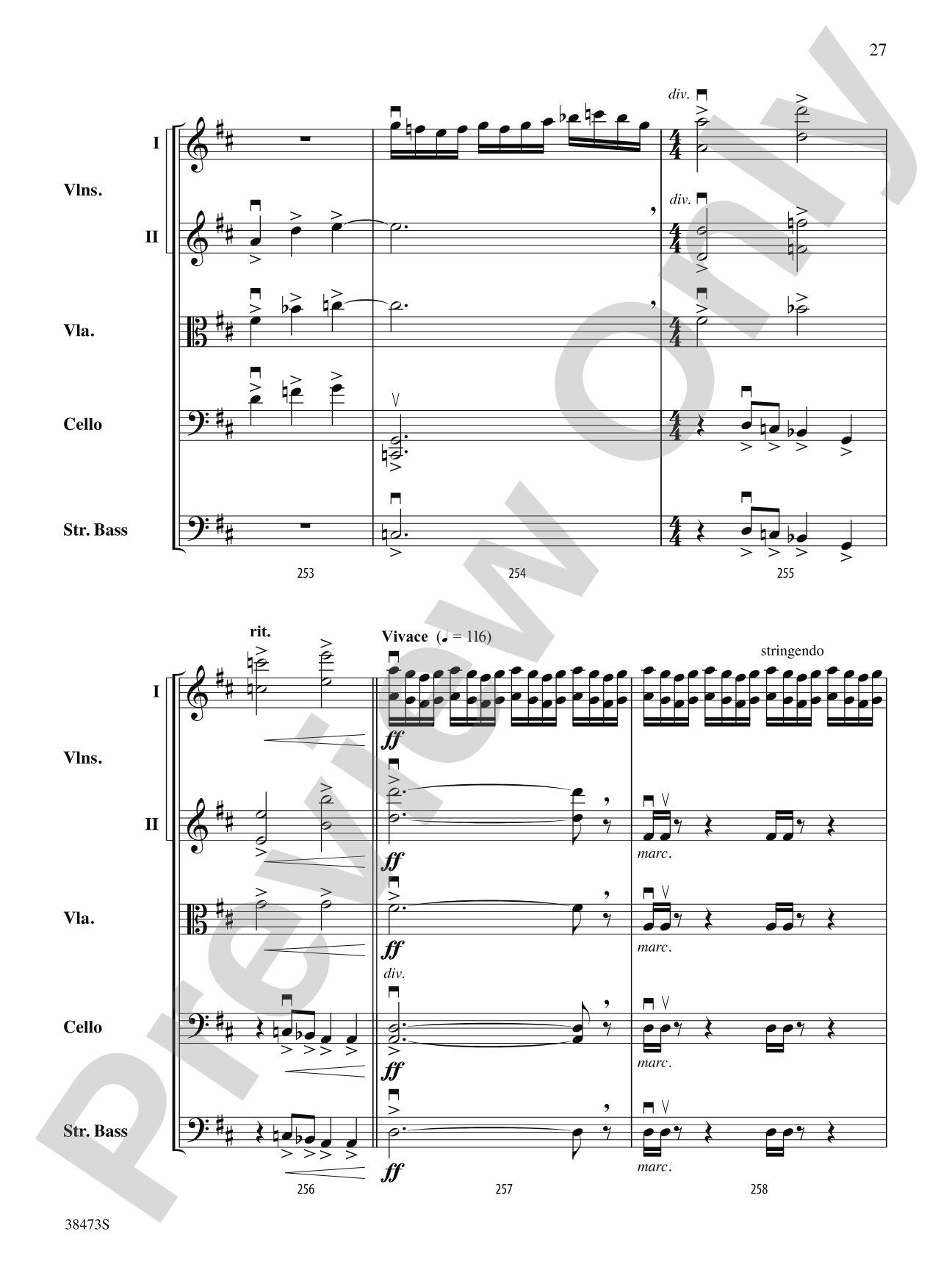 Lonestar Variations: String Orchestra Conductor Score & Parts